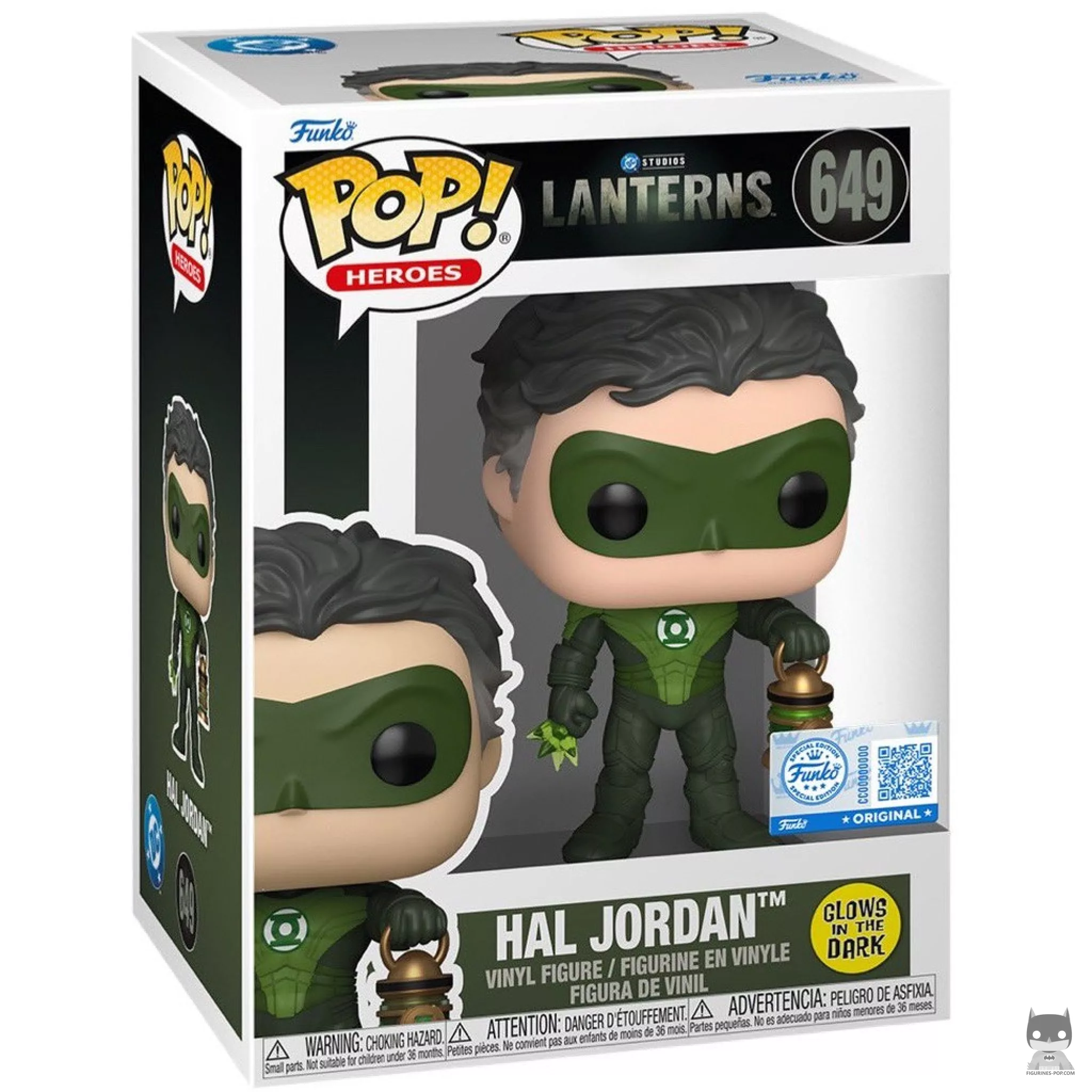 Figurine Funko POP Hal Jordan (Glow in the Dark) avec boîte