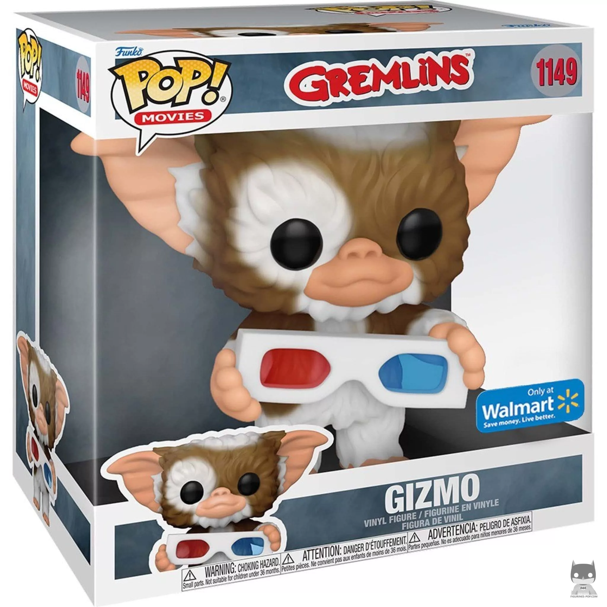 Figurine Funko POP Gizmo avec lunettes 3D (Supersized) avec boîte