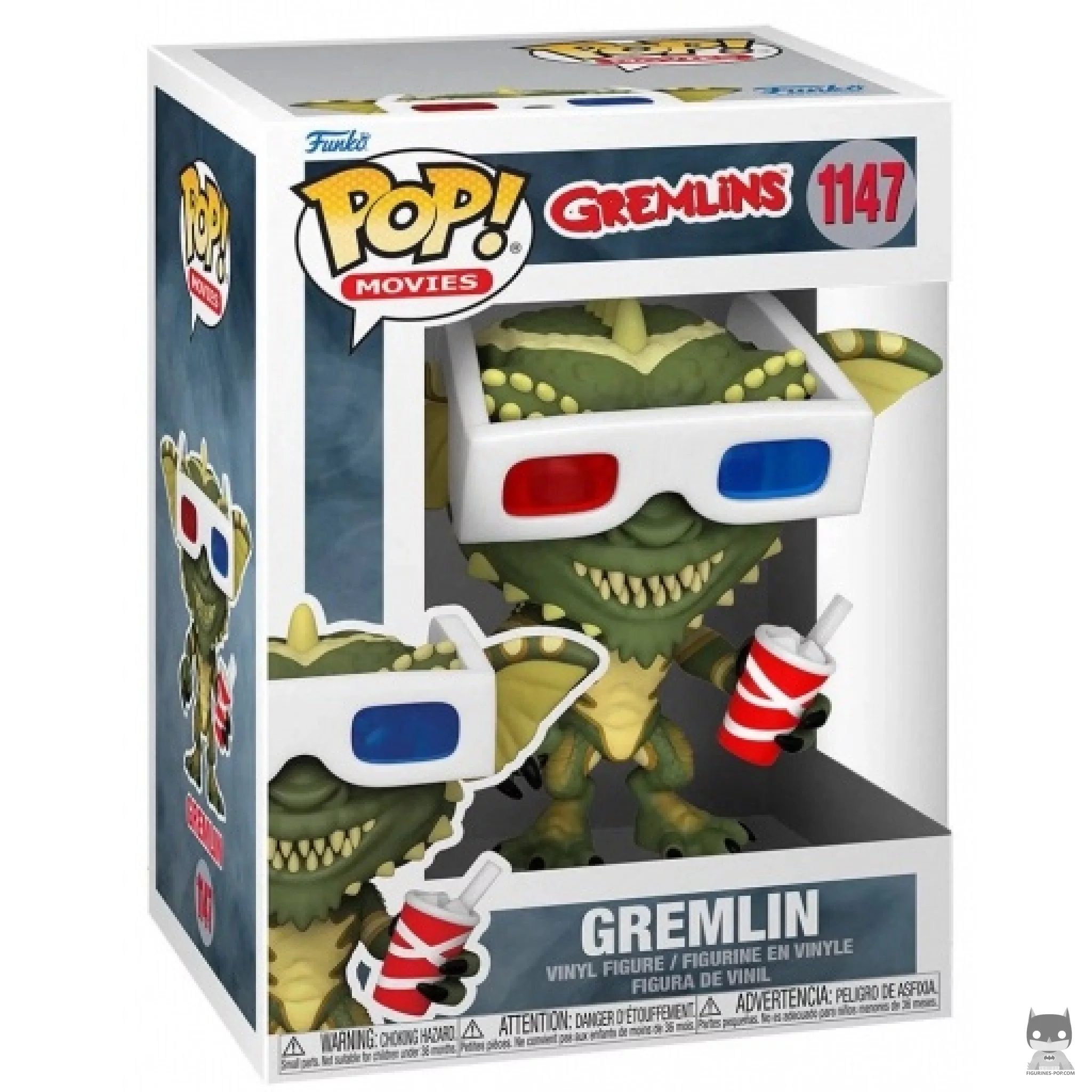 Figurine Funko POP Gremlin avec lunettes 3D avec boîte
