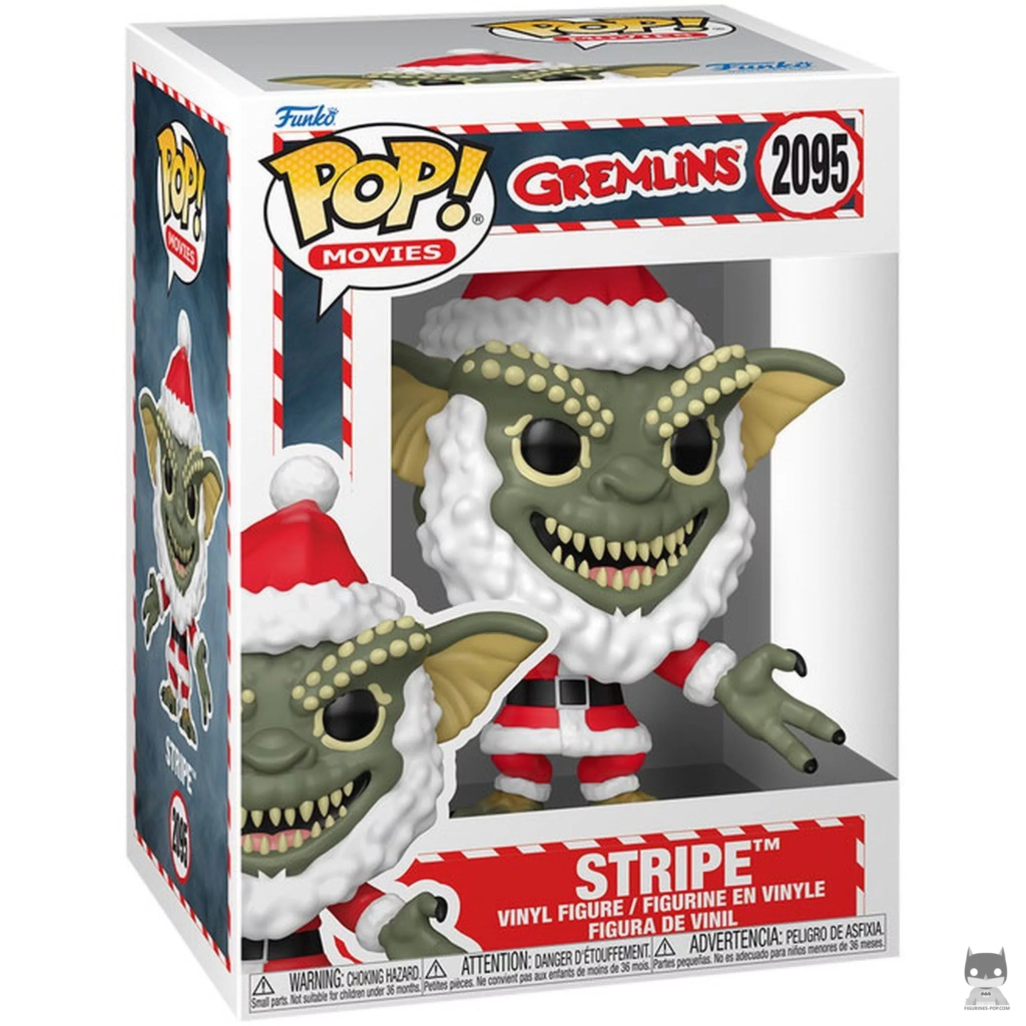 Figurine Funko POP Stripe (tenue de Père Noël) avec boîte