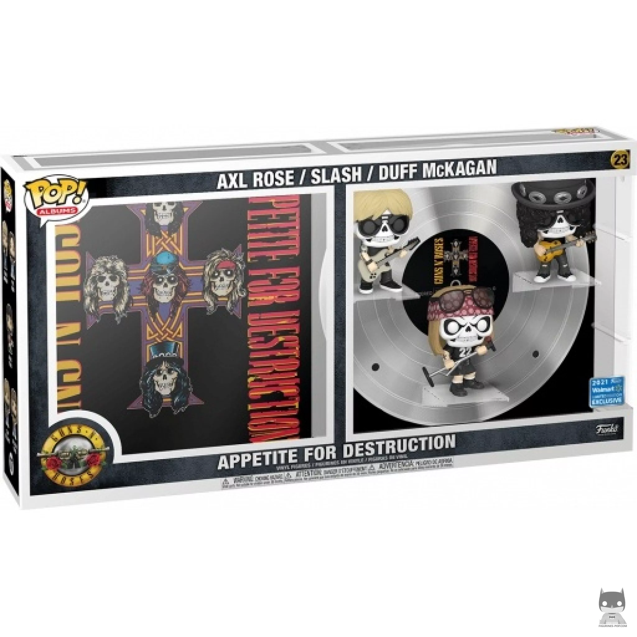 Figurine Funko POP Guns
  N' Roses : Appetite for Destruction (Axl Rose, Slash & Duff McKagan) avec boîte