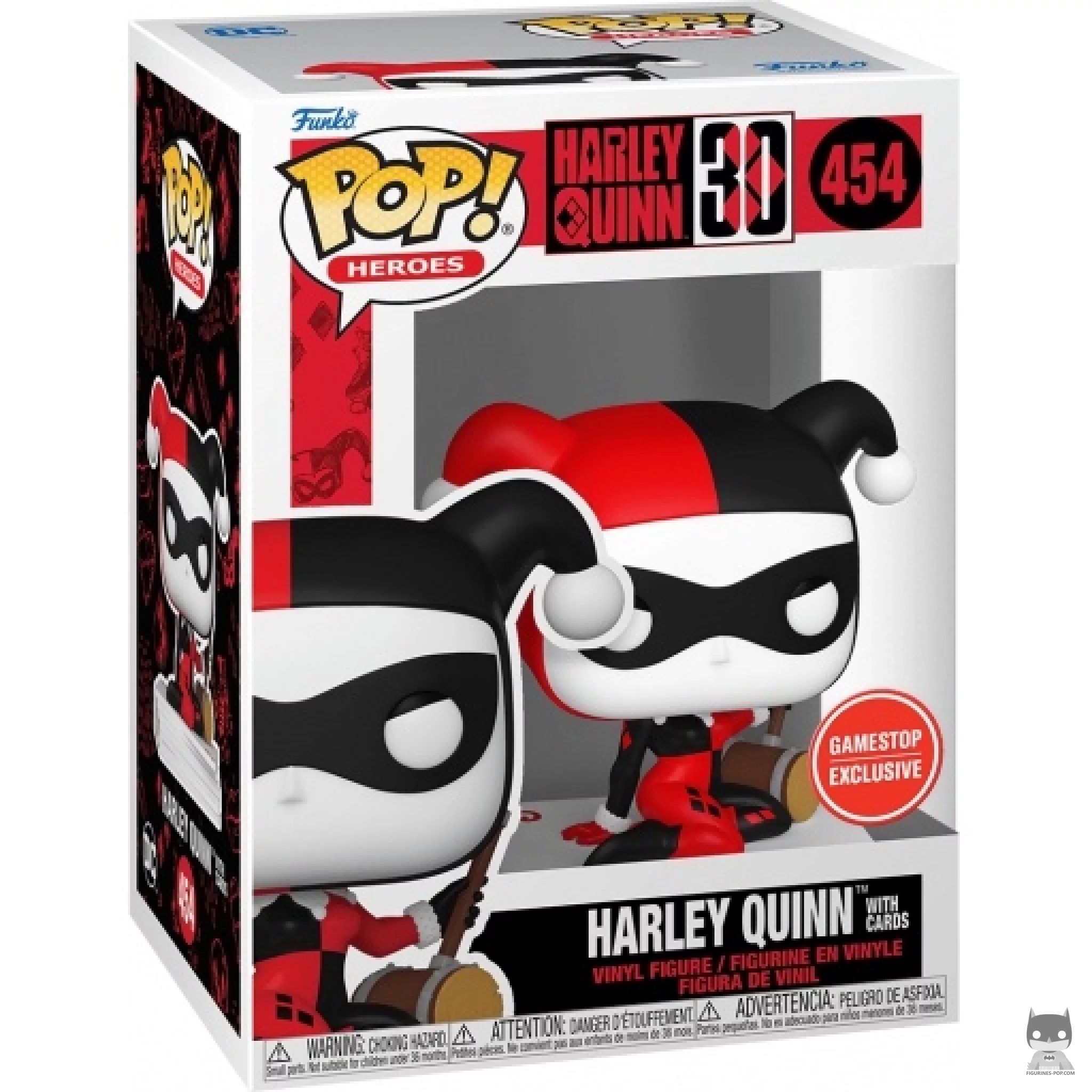 Figurine Funko POP harley Quinn avec Cartes avec boîte