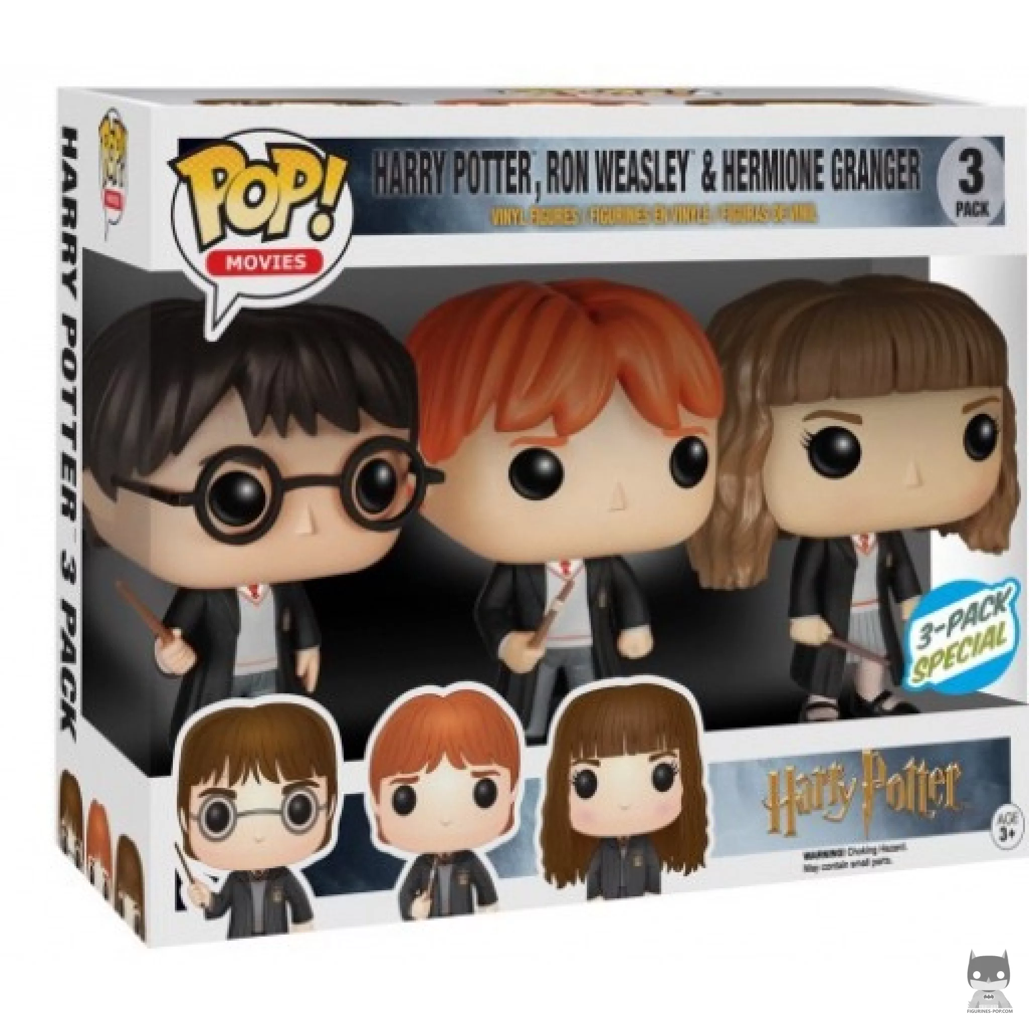 Figurine Funko POP Harry Potter, Ron Weasley & Hermione Granger avec boîte