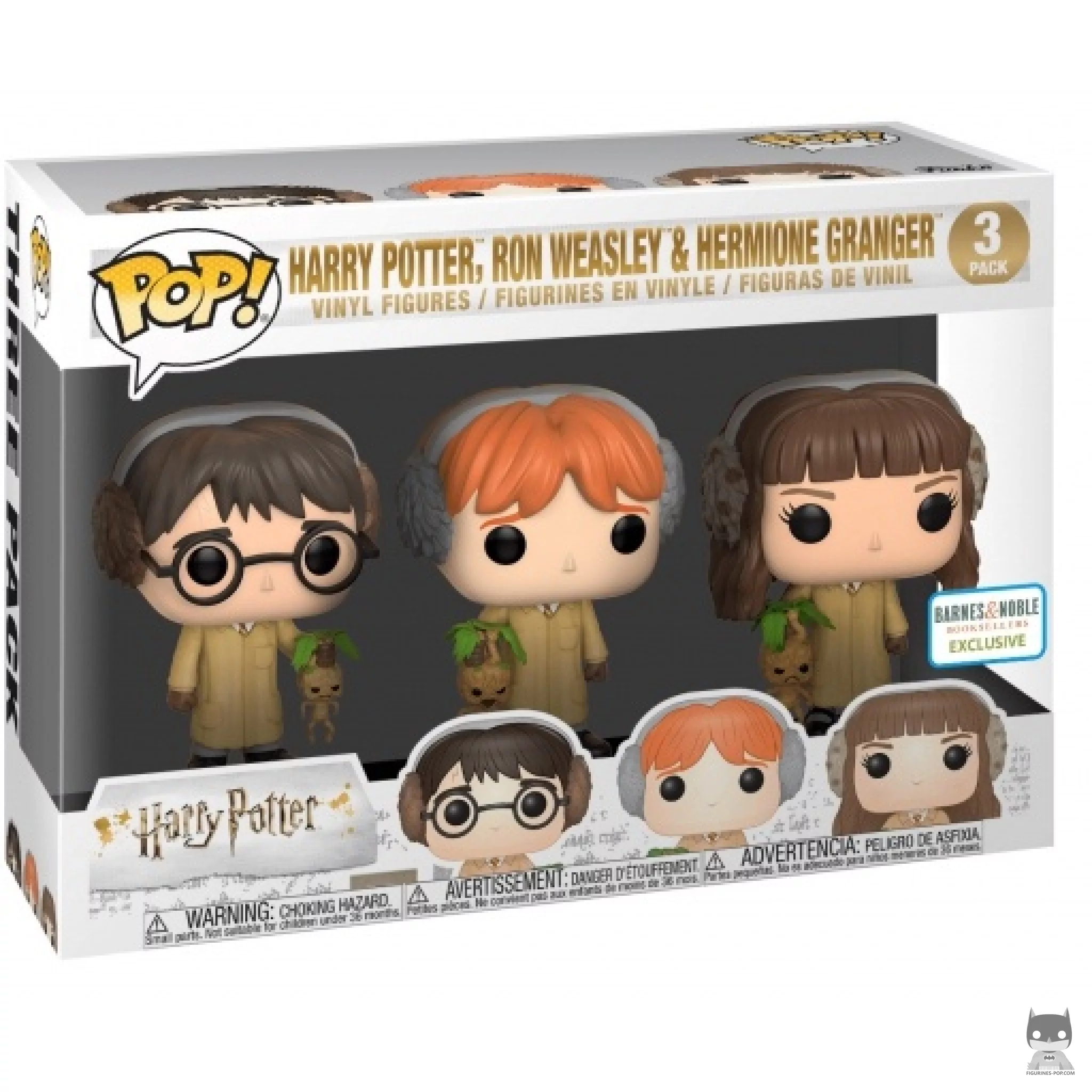 Figurine Funko POP Herbologie (Harry Potter, Ron Weasley & Hermione Granger) avec boîte