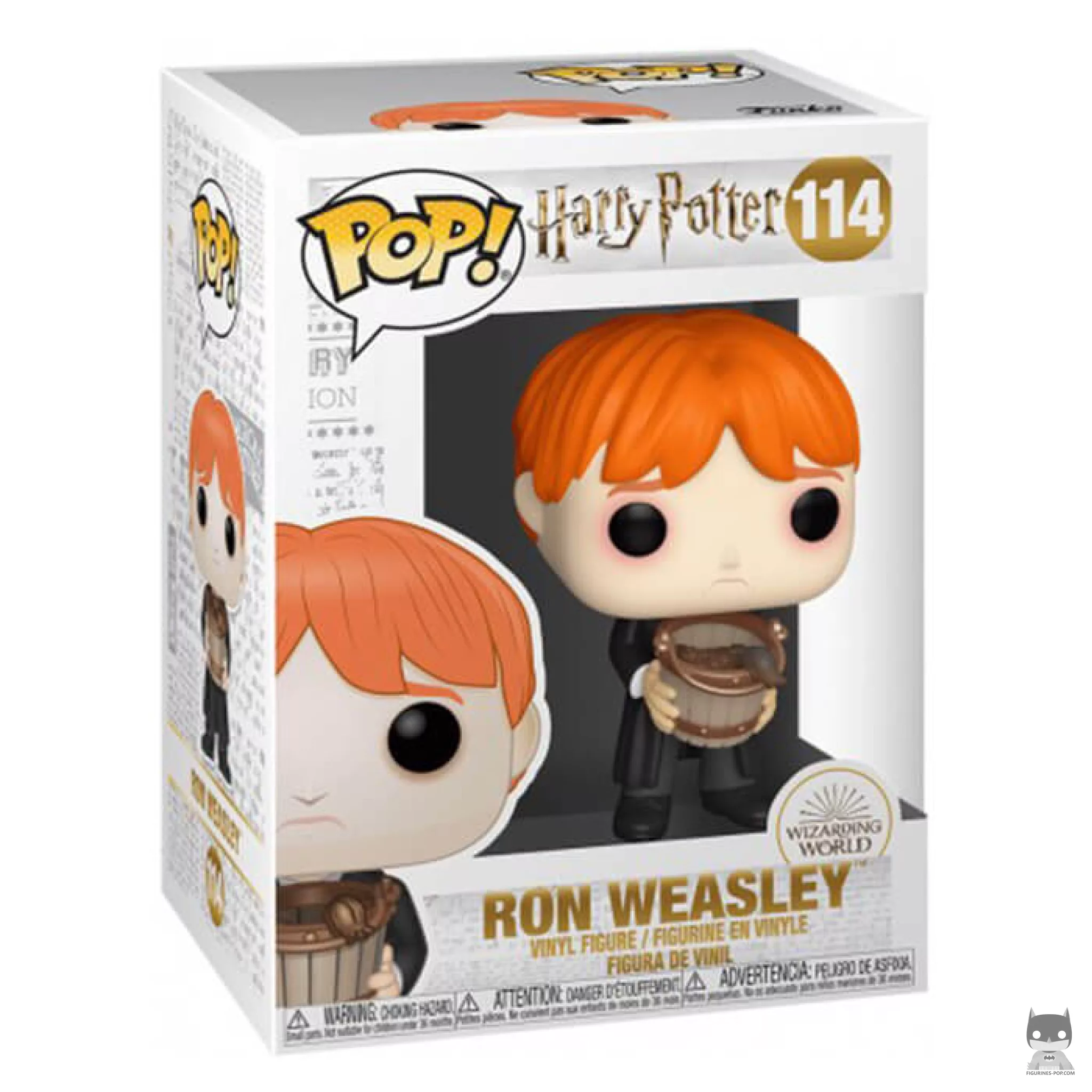 Figurine Funko POP Ron vomissant des limaces dans un sceau avec boîte