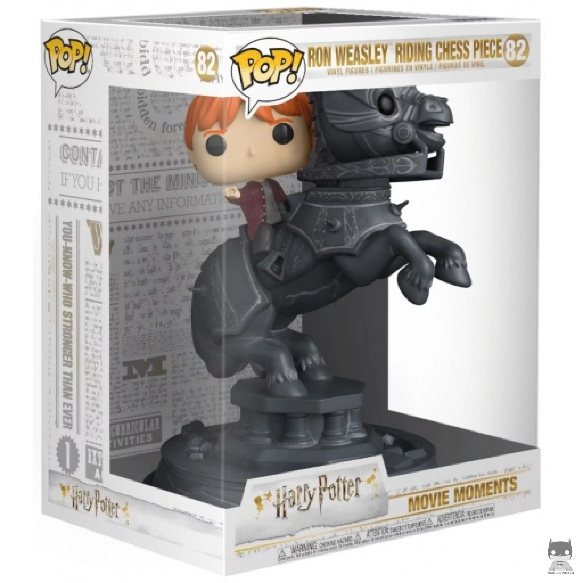 Figurine Funko POP Ron Weasley cehvauchant pièce d'Echec avec boîte