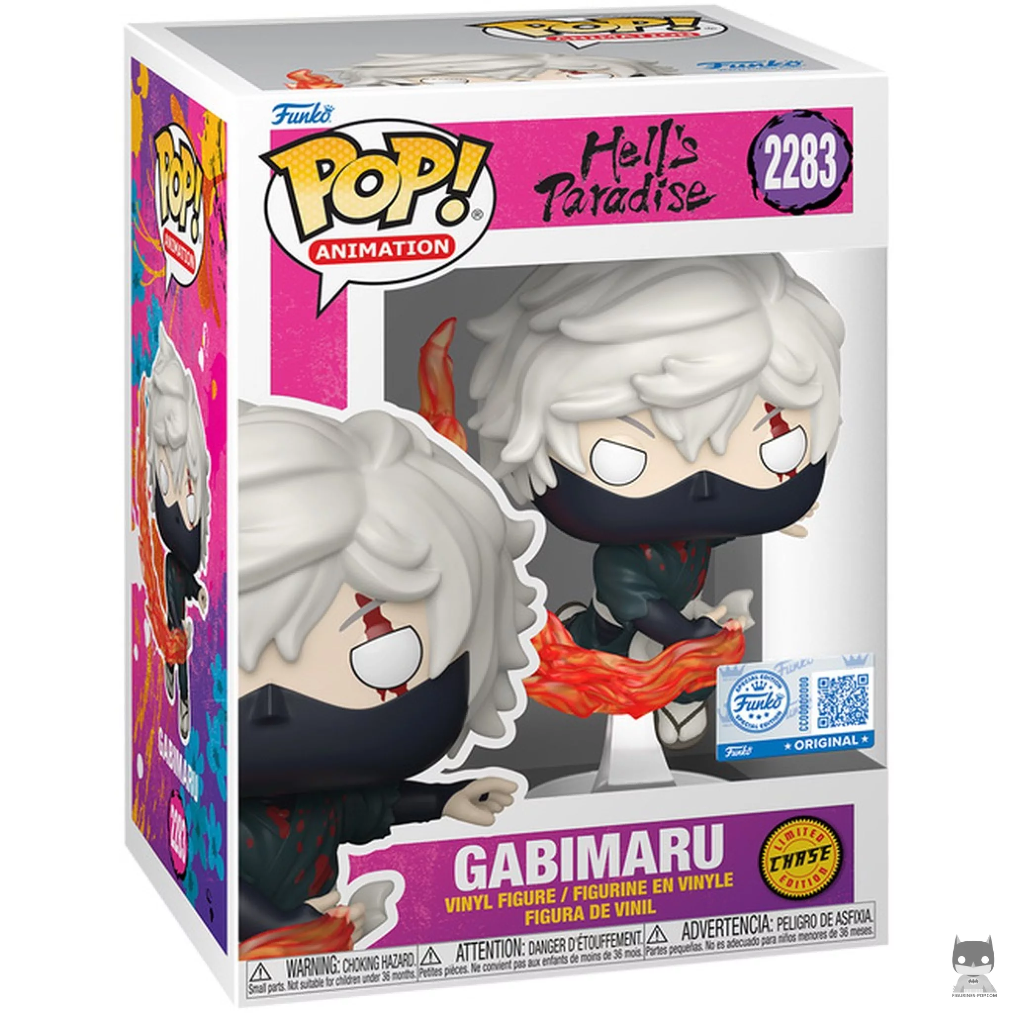 Figurine Funko POP Gabimaru avec flammes (Chase & Bloody) avec boîte