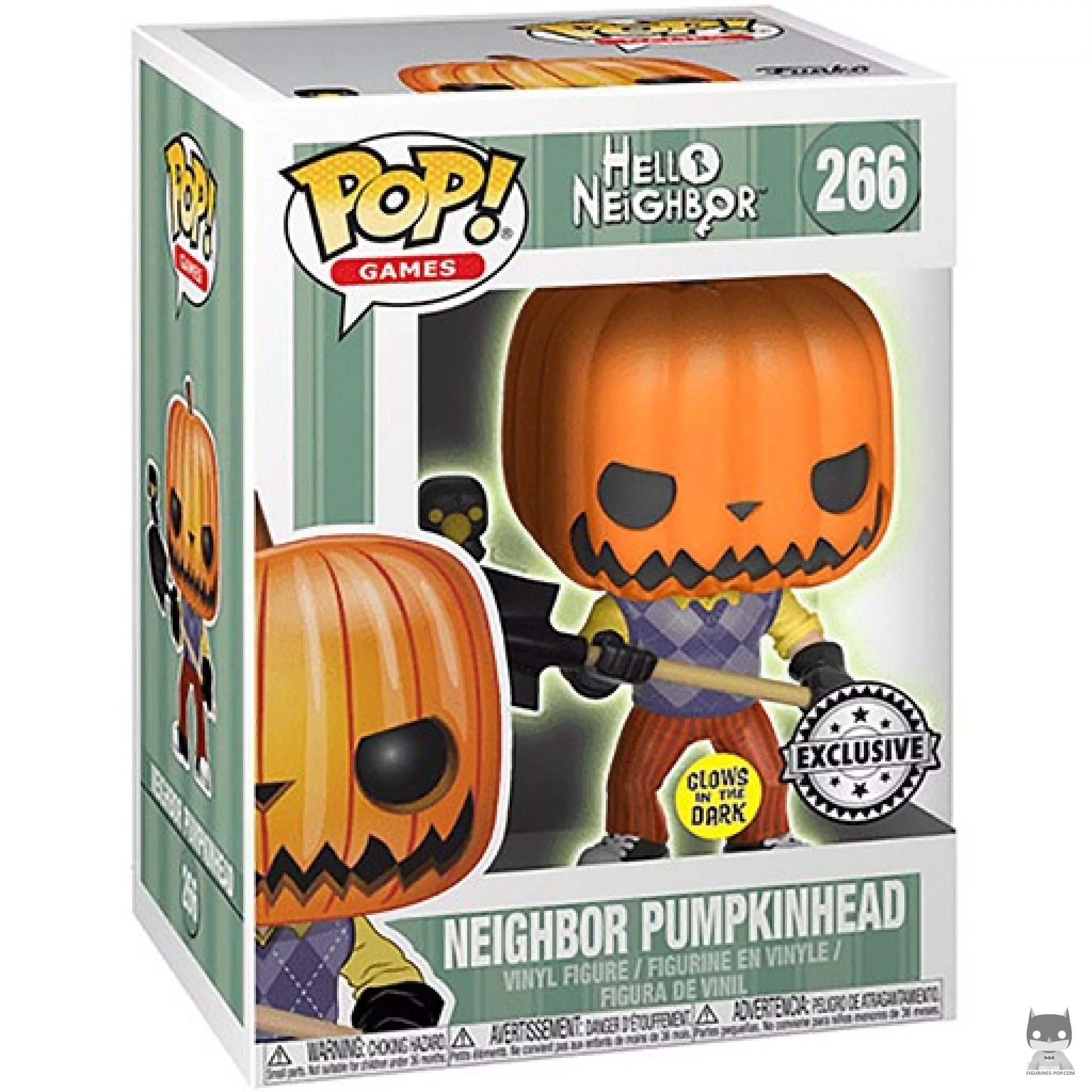Figurine Funko POP Le Voisin avec tête de citrouille avec boîte