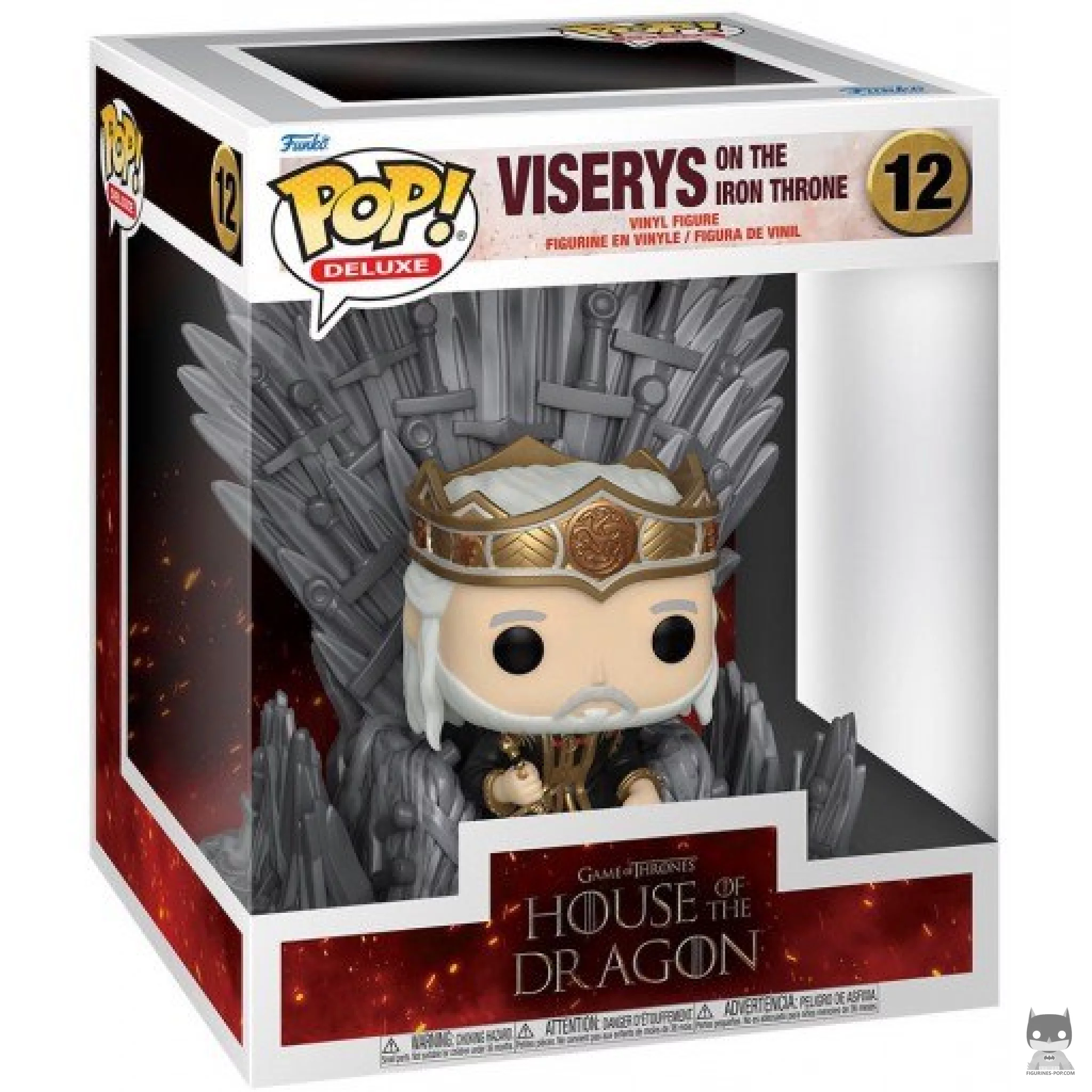 Figurine Funko POP Viserys sur le Trône de Fer avec boîte