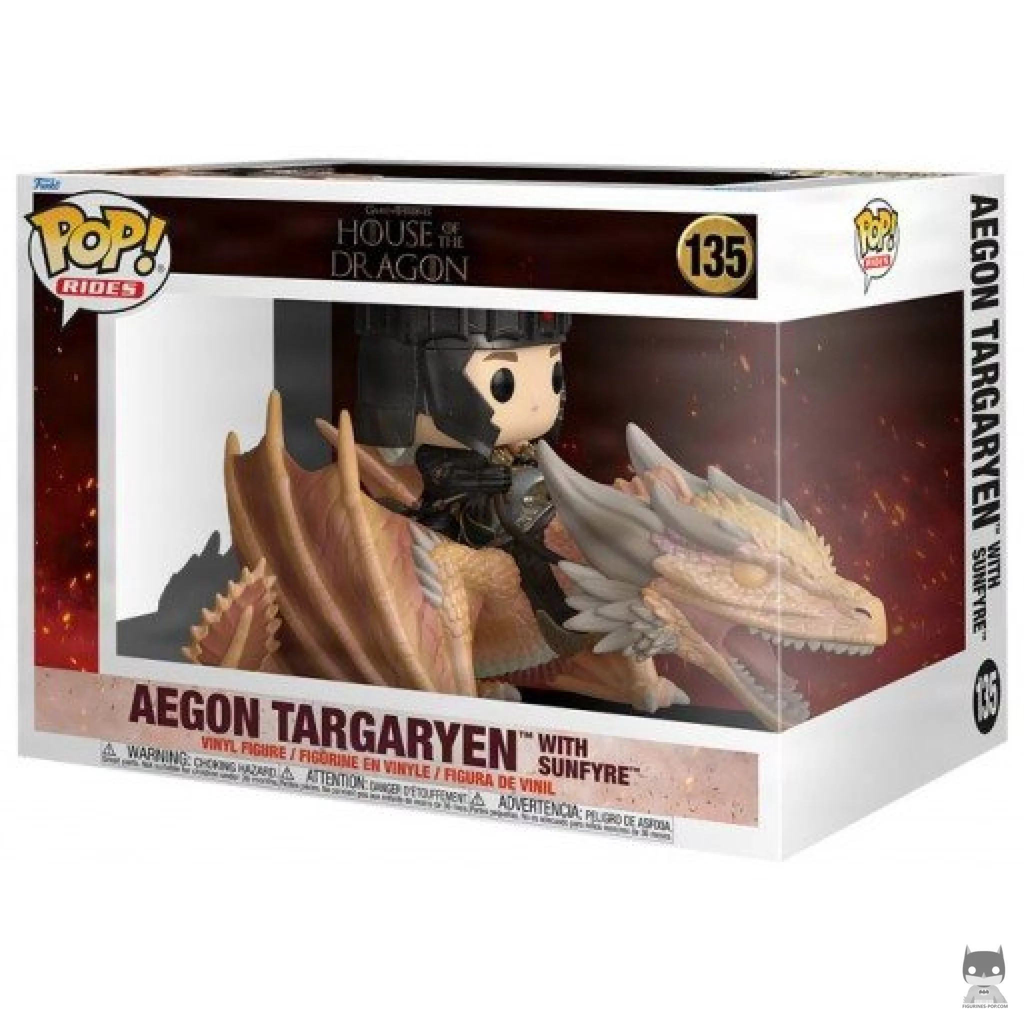Figurine Funko POP Aegon Targaryen avec Sunfyre avec boîte