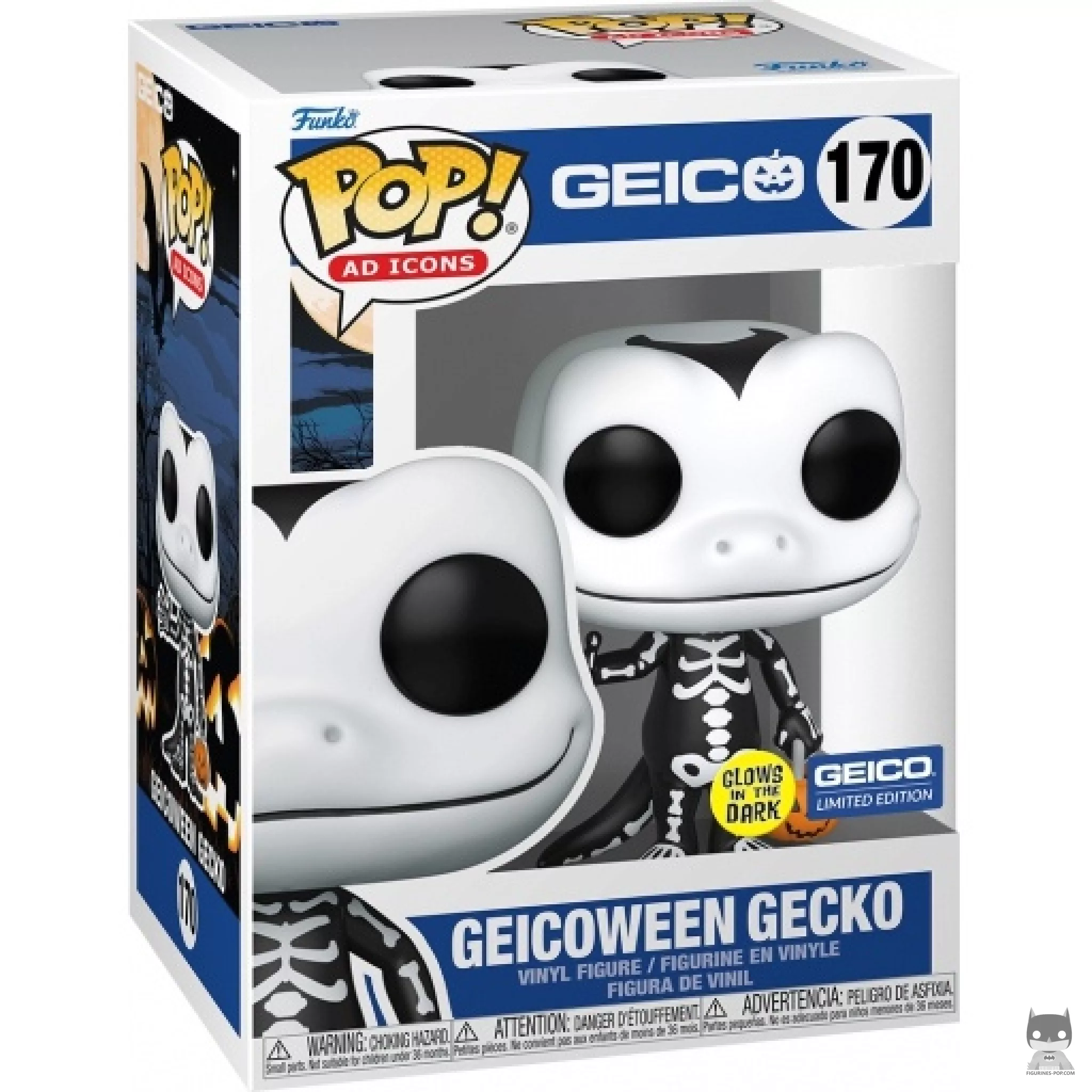 Figurine Funko POP Geicoween Gecko (Glow In the Dark) avec boîte