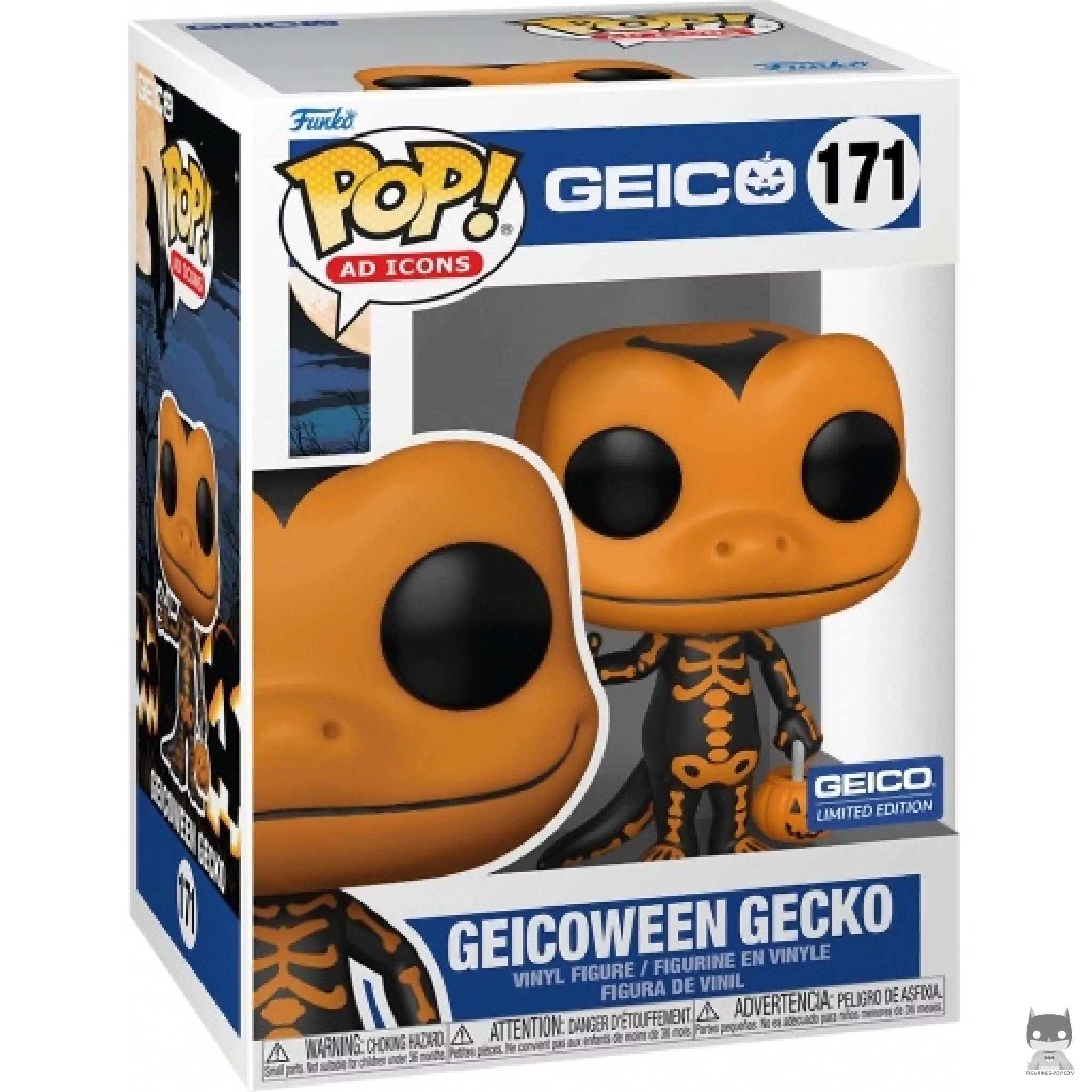 Figurine Funko POP Geicoween Gecko (Orange) avec boîte