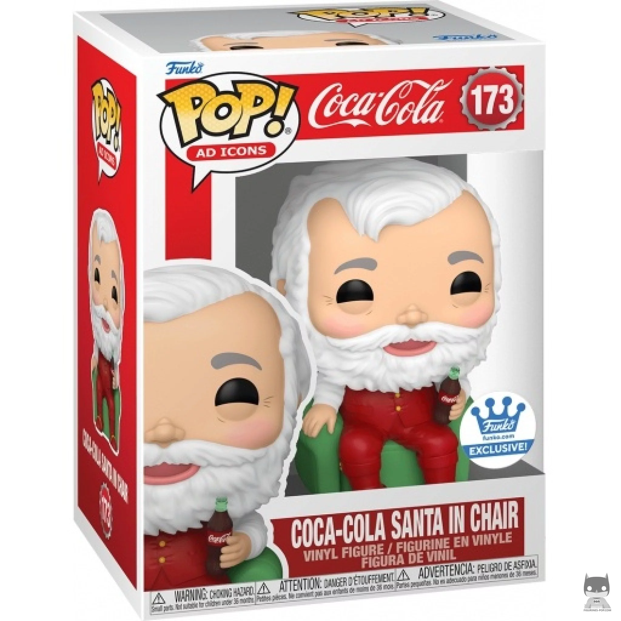 Figurine Funko POP Père Noël Coca-Cola sur Fauteuil avec boîte