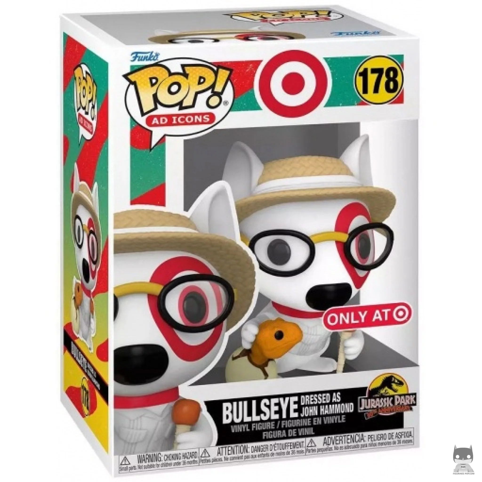Figurine Funko POP Bullseye en John Hammond avec boîte
