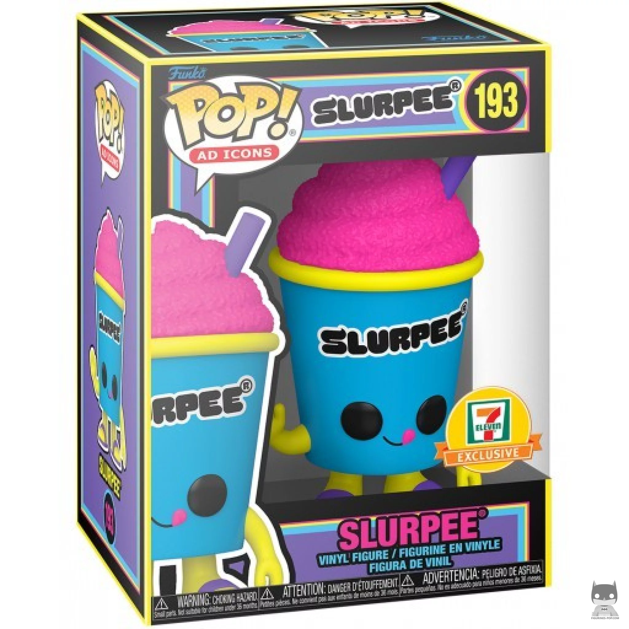 Figurine Funko POP Slurpee (Gobelet Bleu) (Black Light) avec boîte