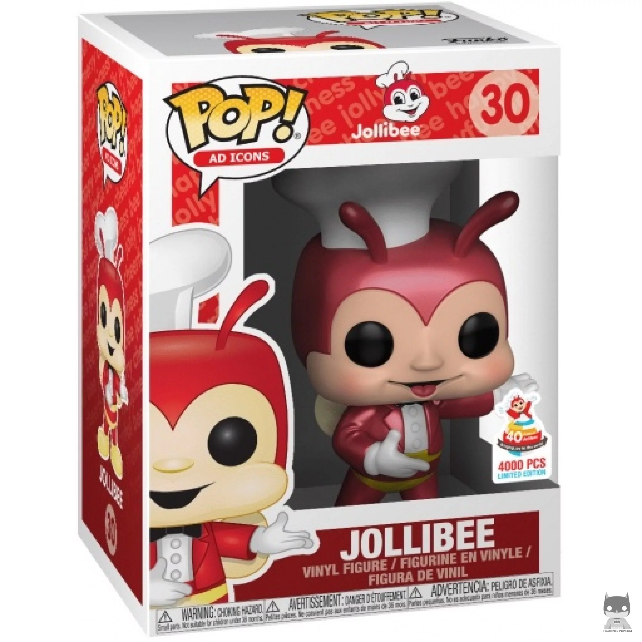 Figurine Funko POP Jollibee (Or) (Metallic) avec boîte
