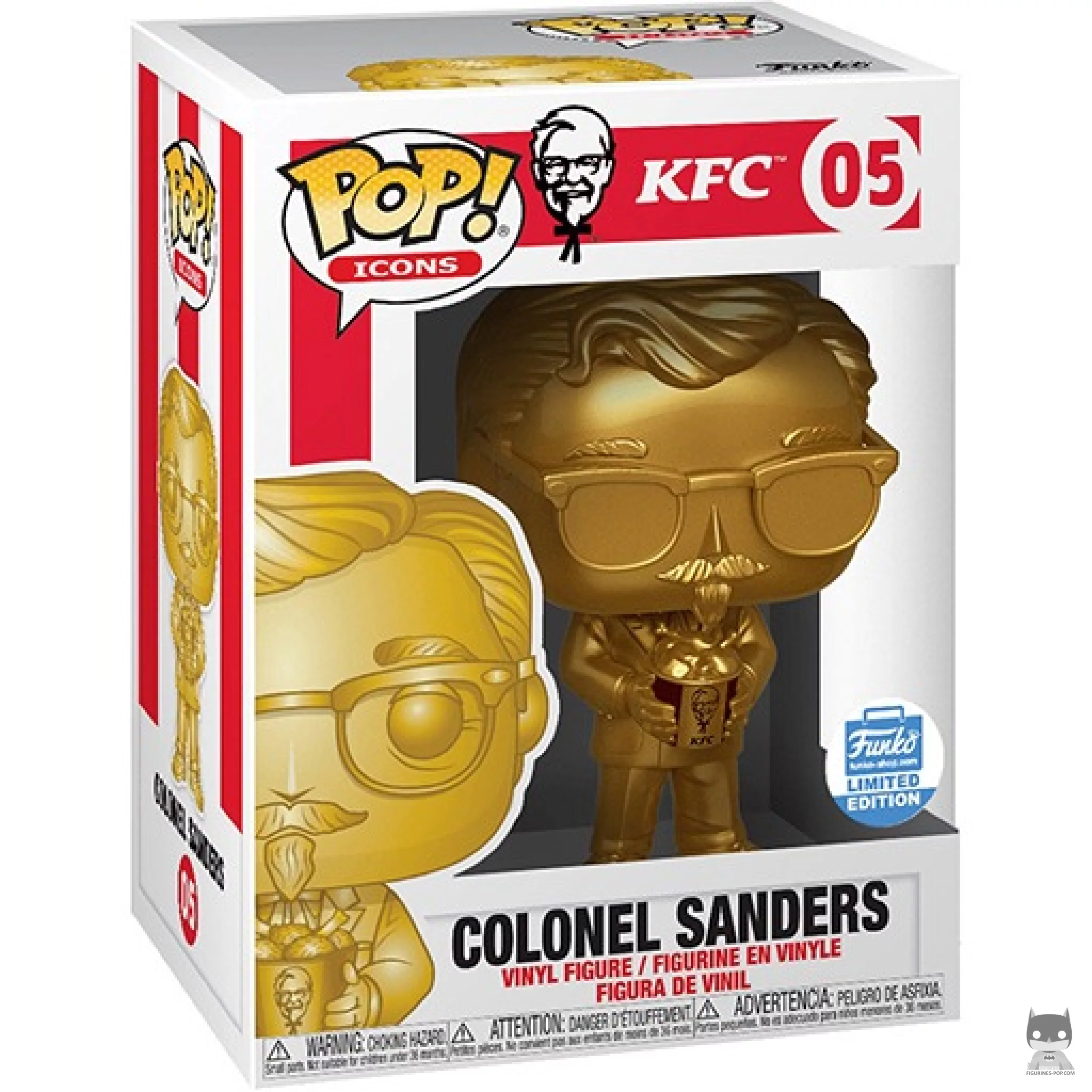 Figurine Funko POP Colonel Sanders (Or) avec boîte