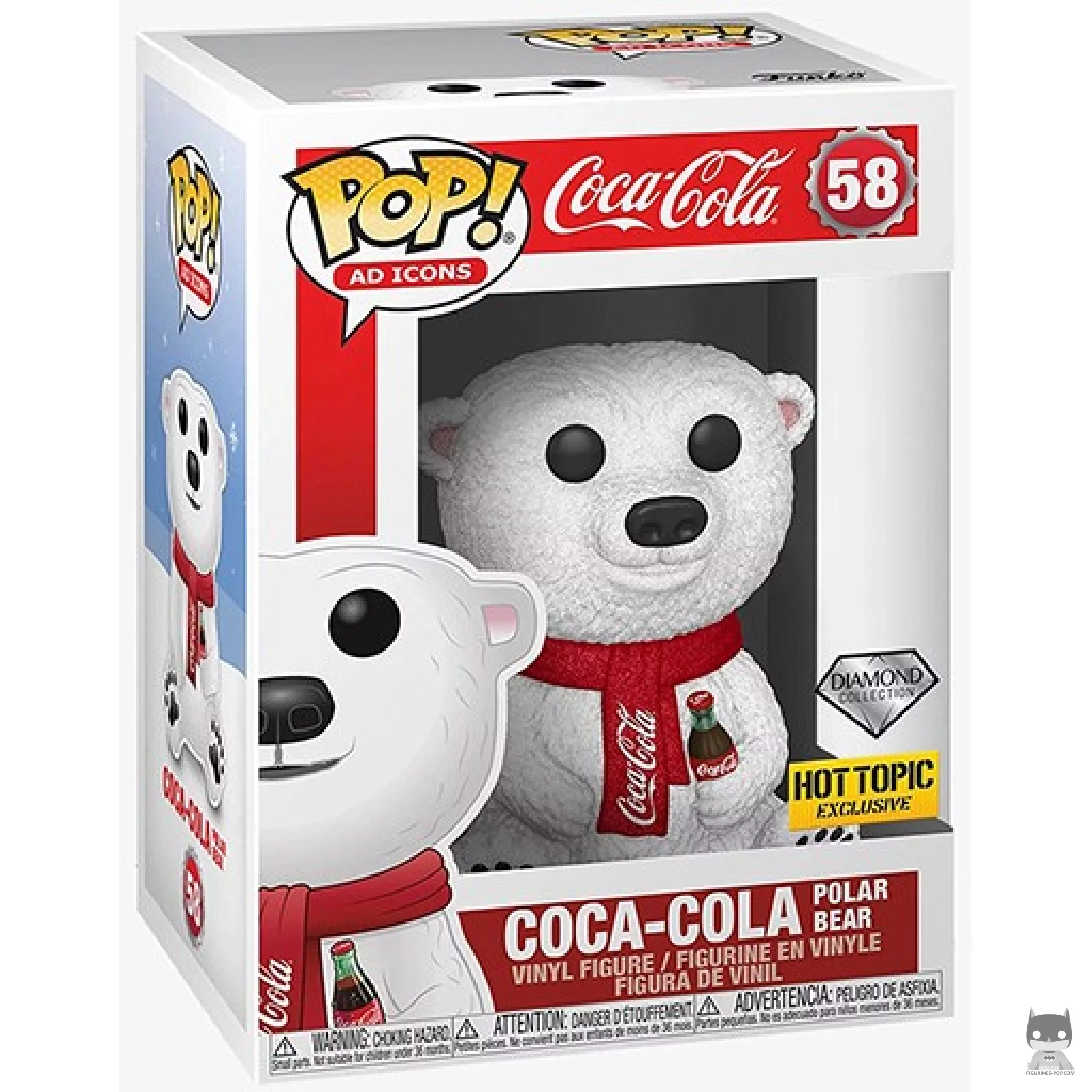 Figurine Funko POP Ours polaire Coca-Cola (Diamond Glitter) avec boîte
