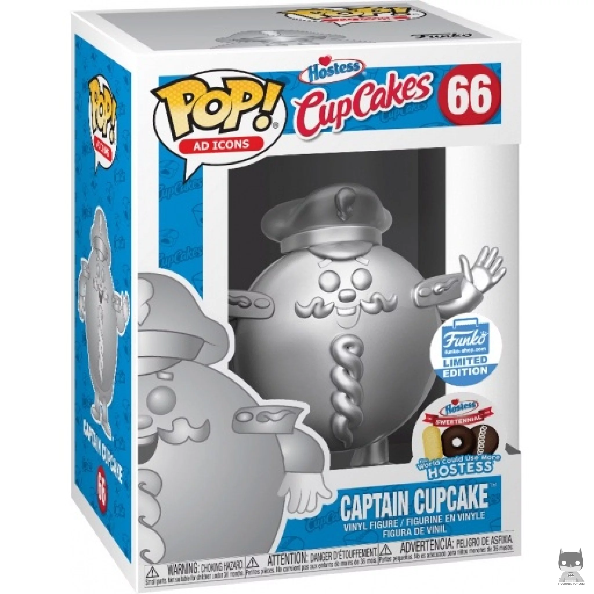 Figurine Funko POP Captain Cupcake (Platine) avec boîte