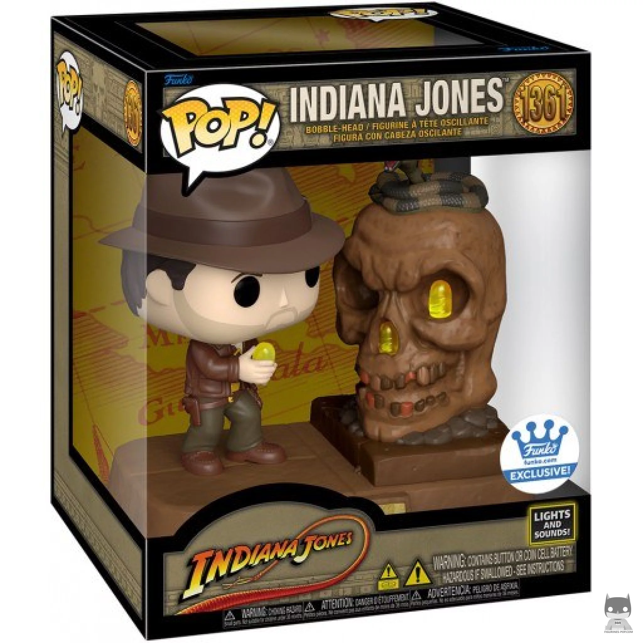 Figurine Funko POP Indiana Jones Le Temple Maudit (Lights and Sound) avec boîte
