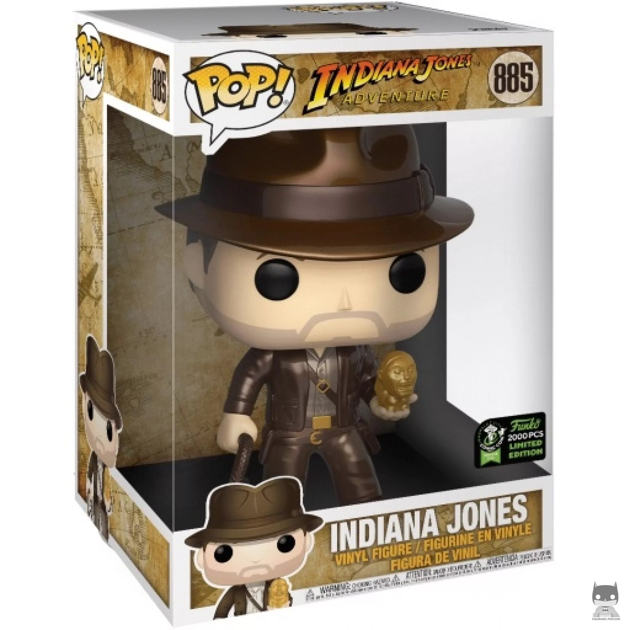 Figurine Funko POP Indiana Jones (Metallic) (Supersized) avec boîte