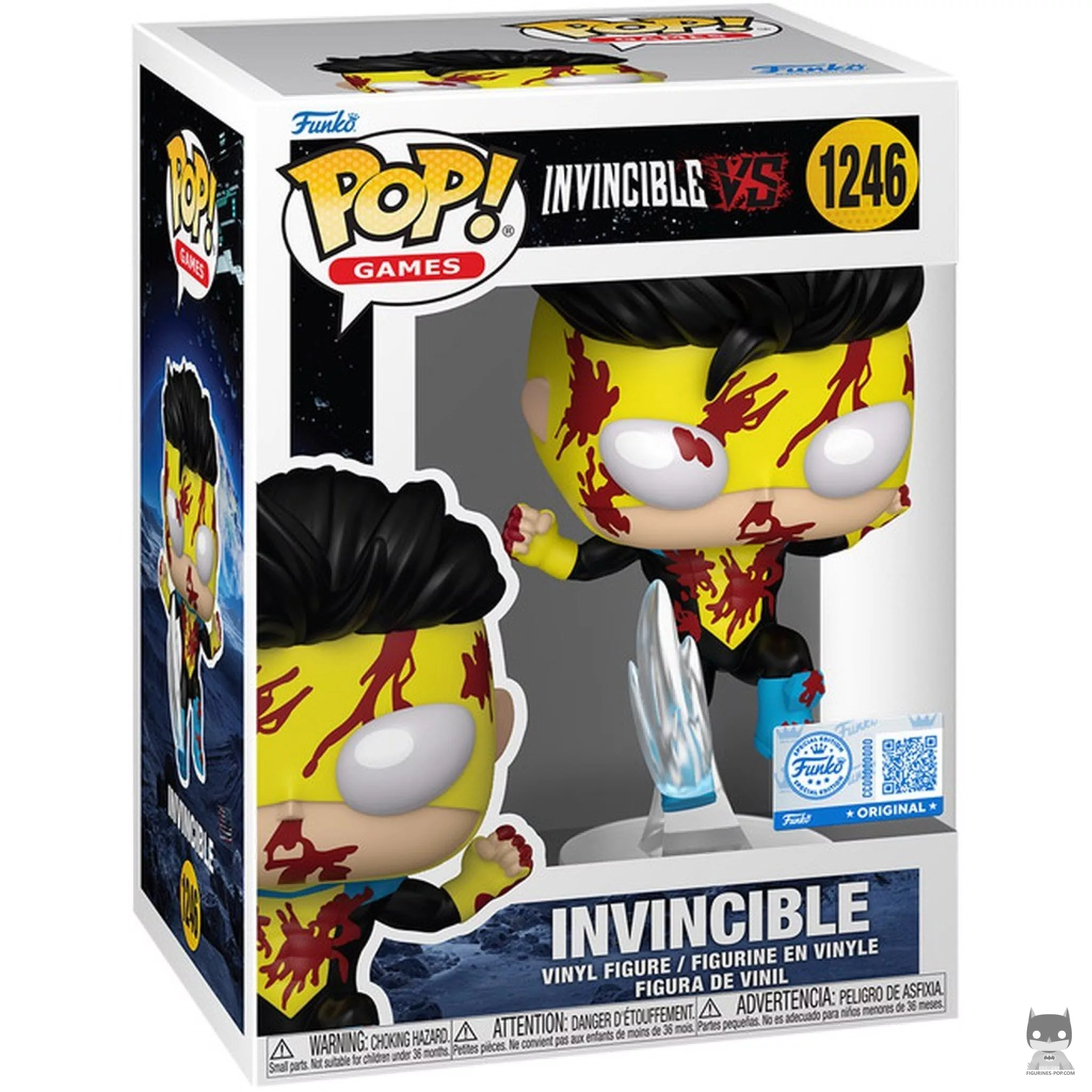 Figurine Funko POP Invincible (coup de pied volant & ensanglanté) avec boîte