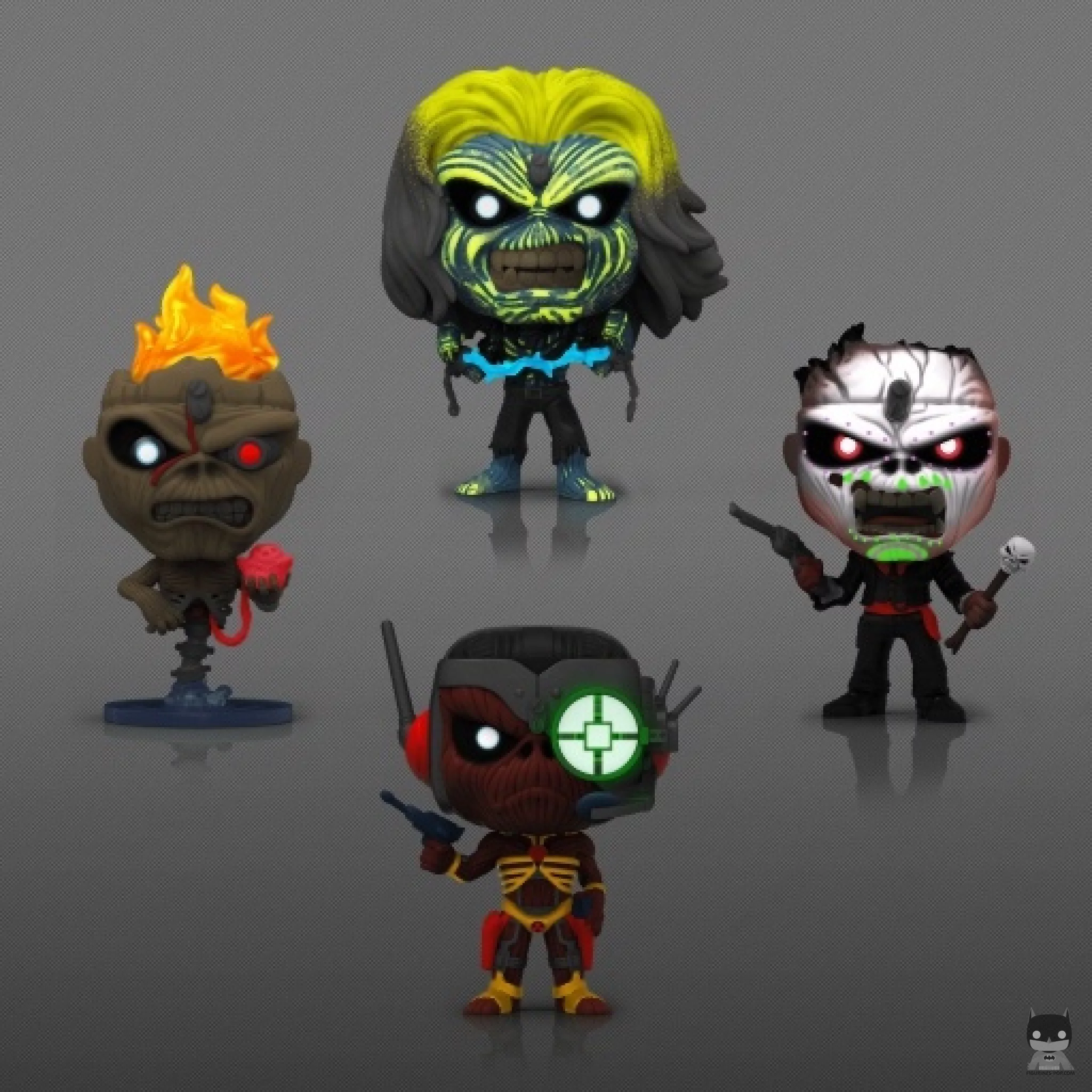 Figurine Funko POP Live After Death, Seventh Son, Night Of The Dead & Somewhere In The Eddie (Glow in the Dark) (Iron Maiden)