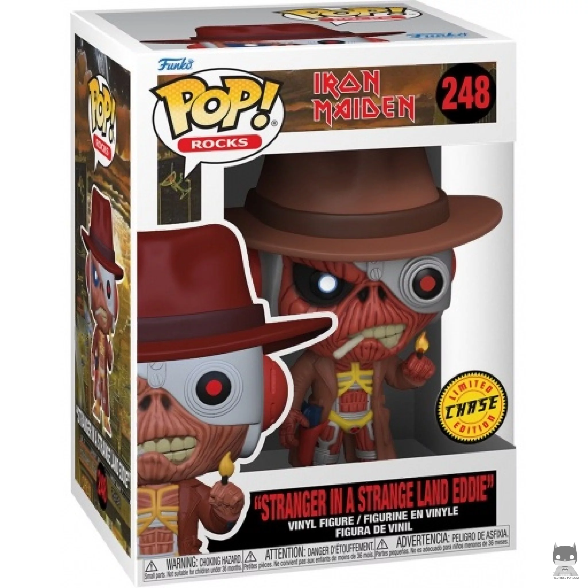 Figurine Funko POP Eddie Stranger in a Strange Land (Chase) avec boîte