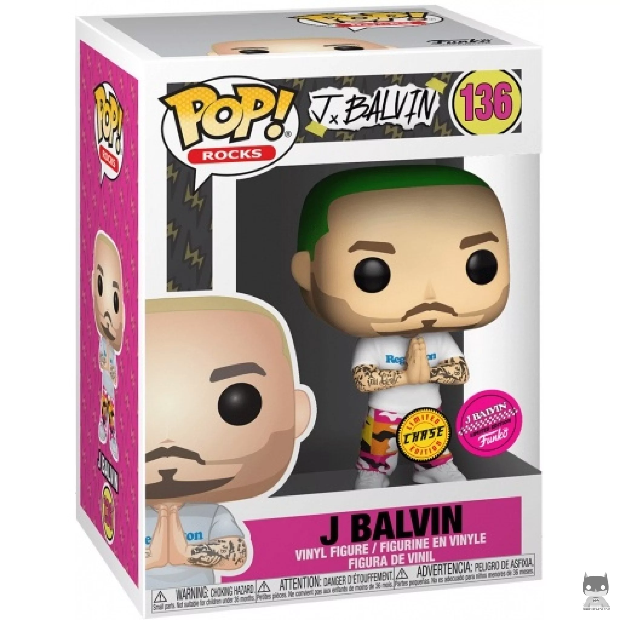 Figurine Funko POP J. Balvin (Chase) avec boîte