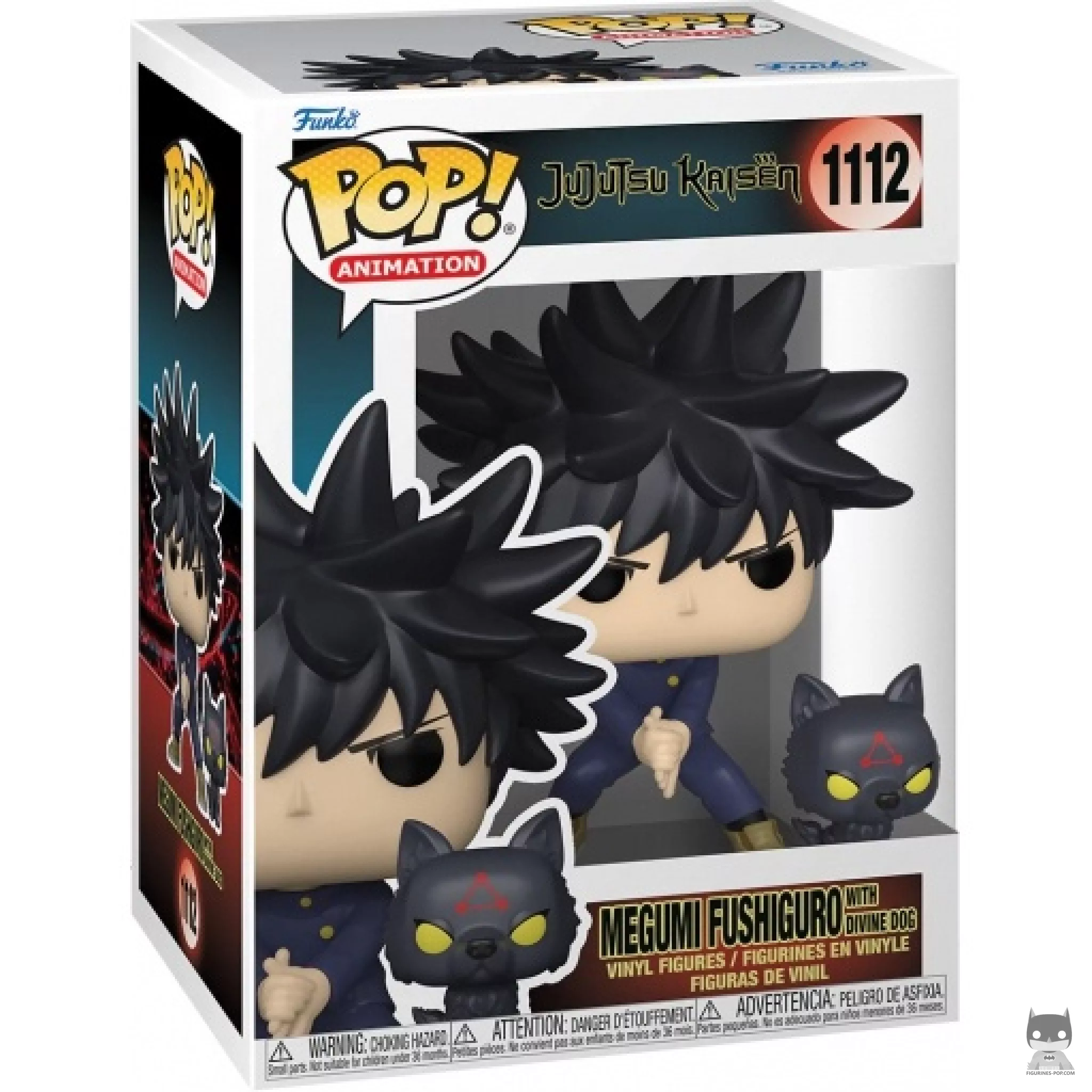 Figurine Funko POP Megumi Fushiguro avec Chien avec boîte