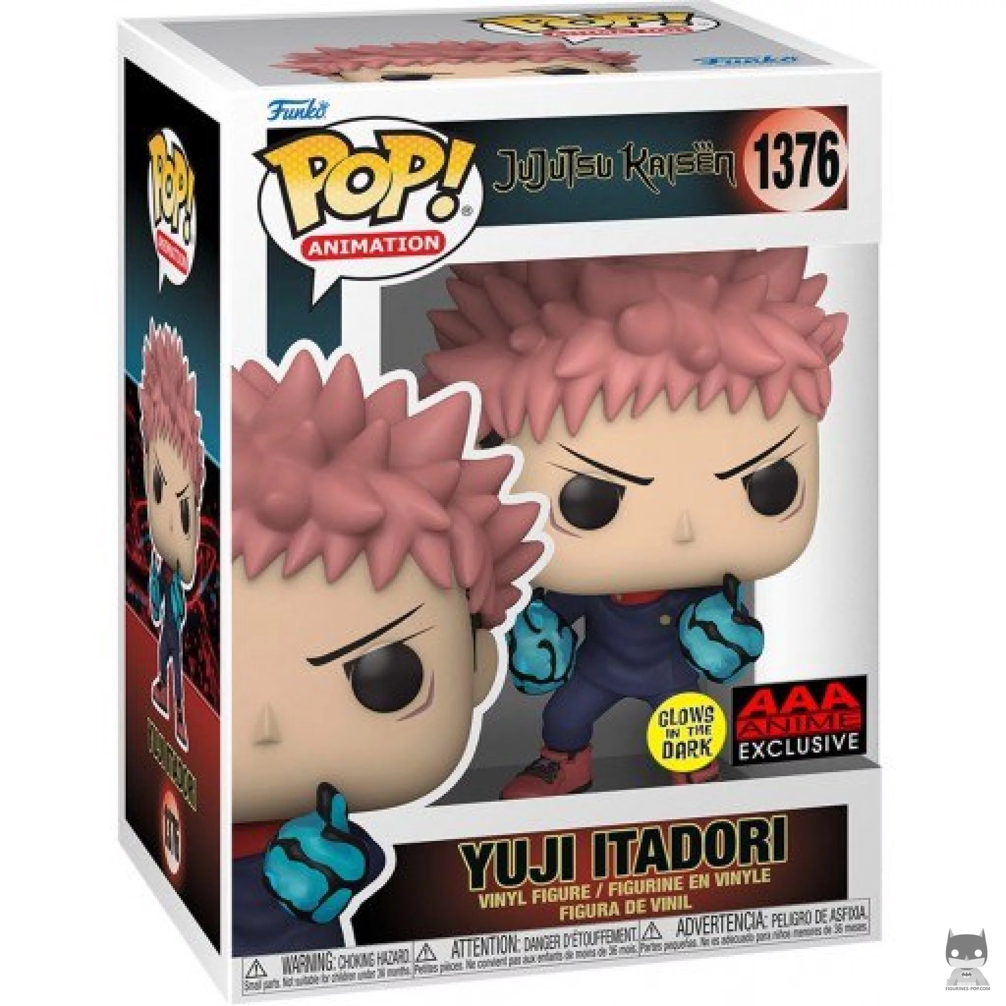 Figurine Funko POP Yuji Itadori (Glow in the Dark) avec boîte