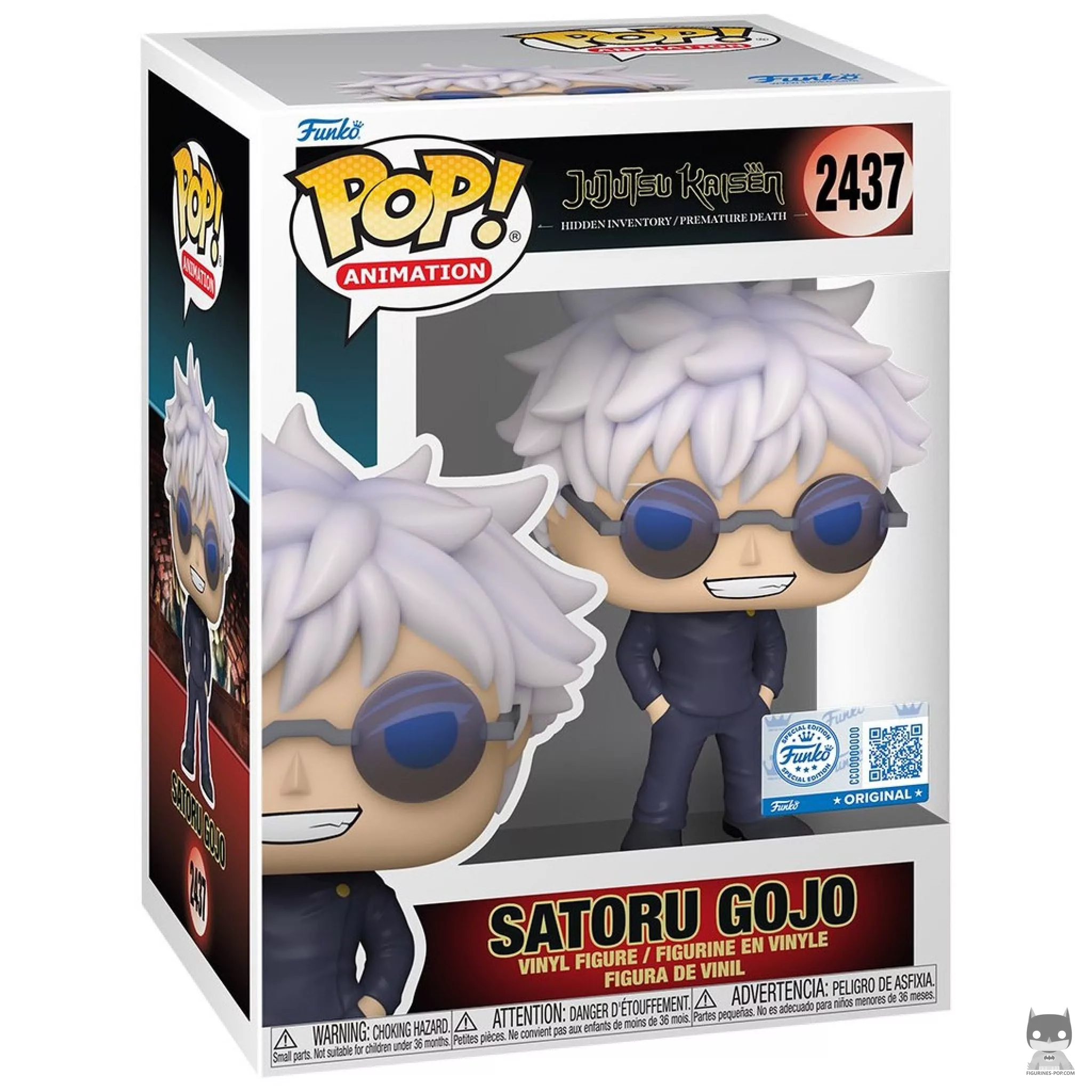 Figurine Funko POP Jeune Satoru Gojo avec lunettes avec boîte