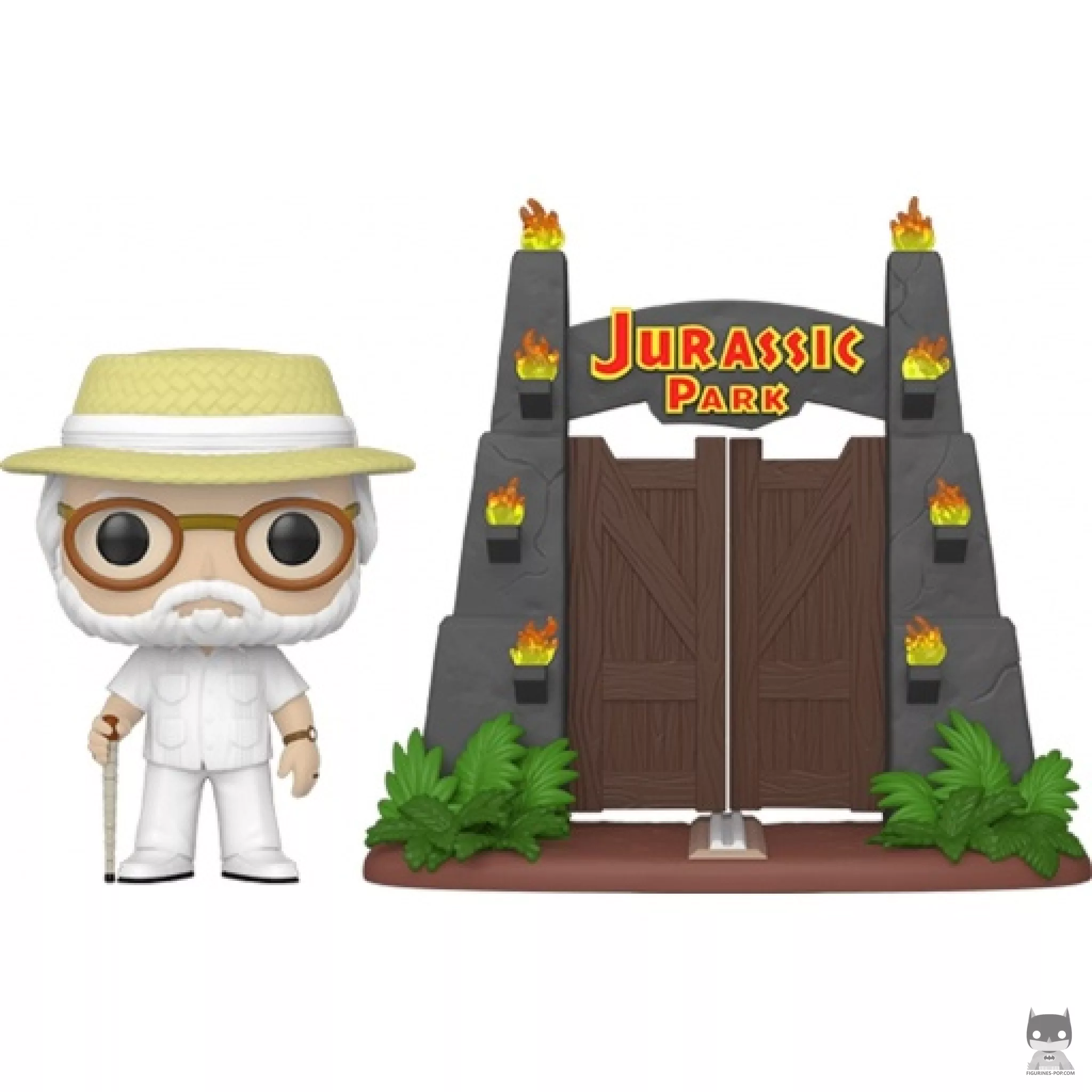 Figurine Funko POP John Hammond devant portes Jurassic Park (Jurassic Park)