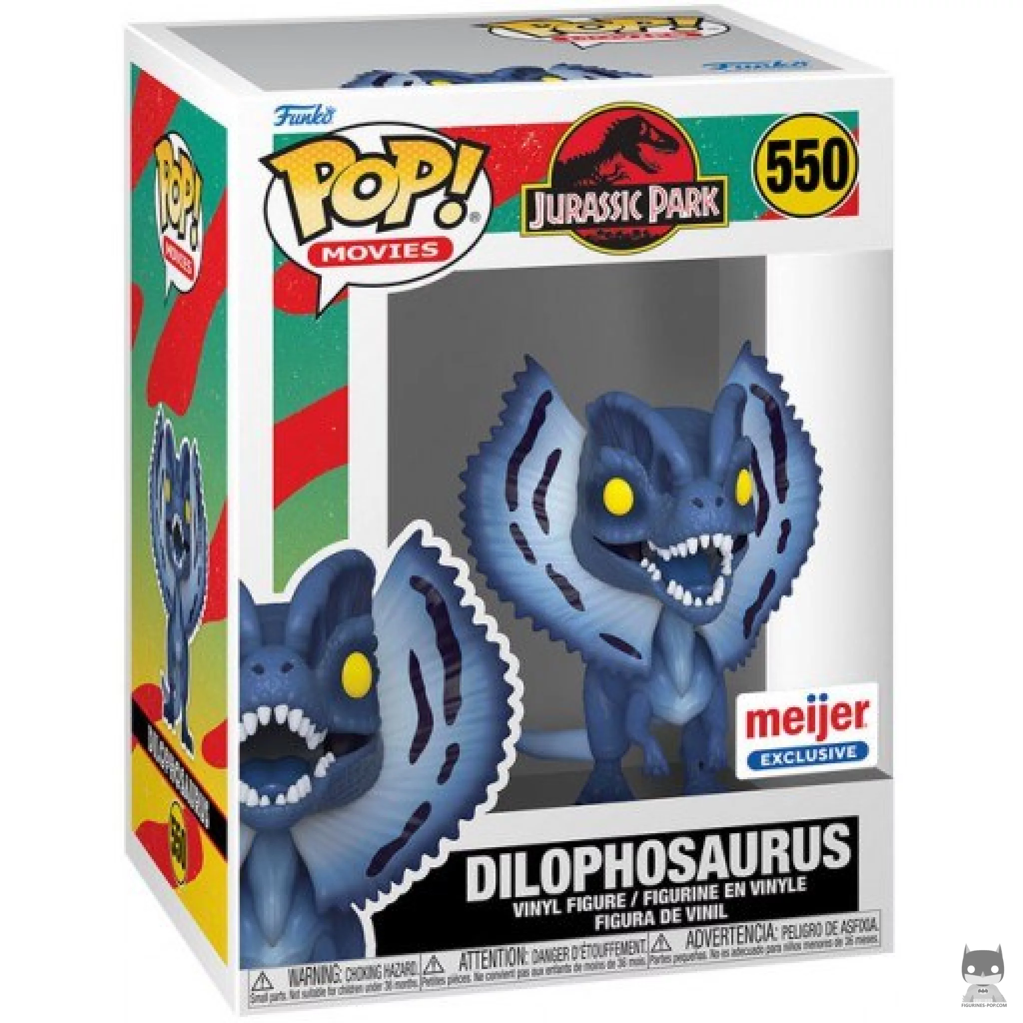 Figurine Funko POP Dilophosaurus (Bleu) avec boîte
