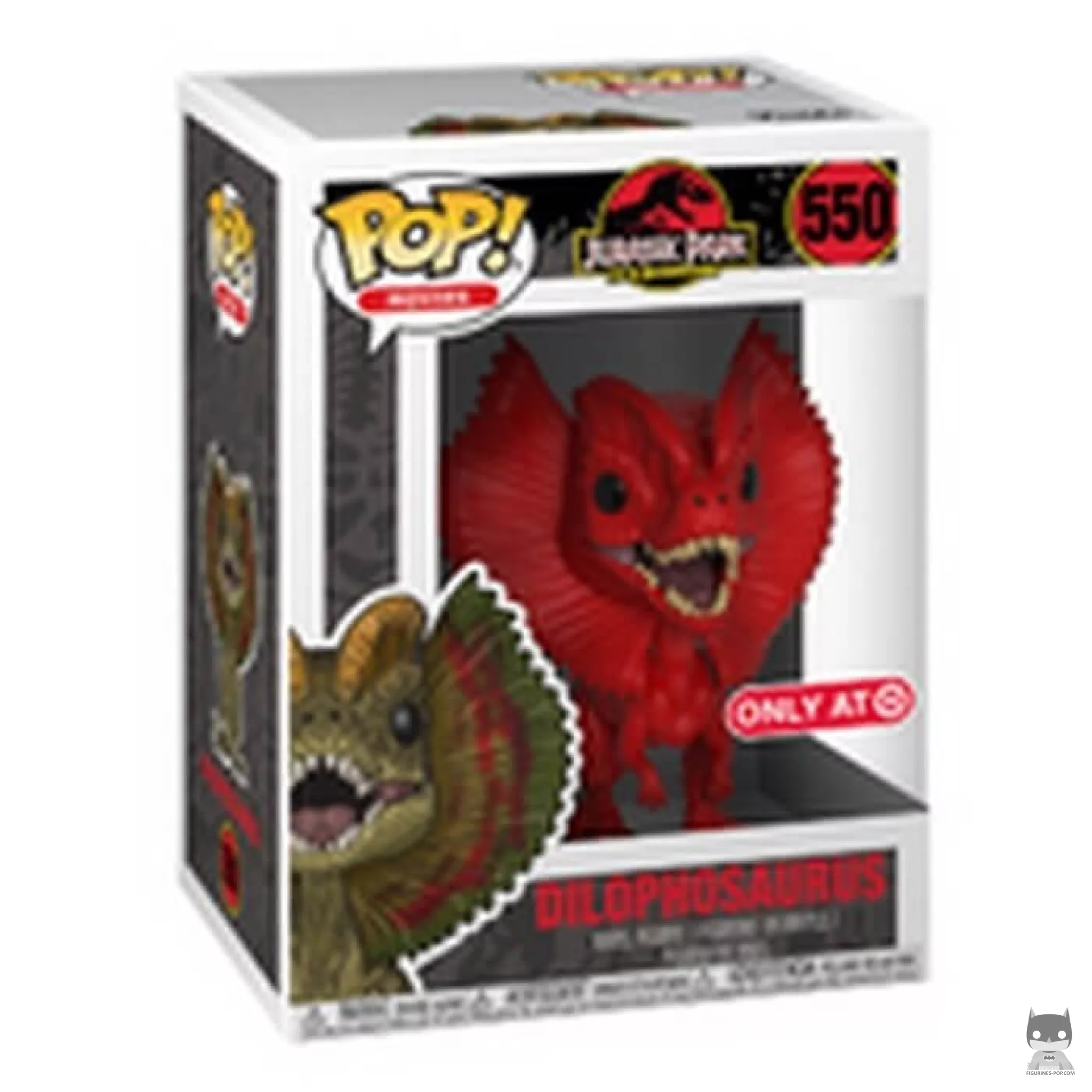 Figurine Funko POP Dilophosaurus (Rouge) avec boîte
