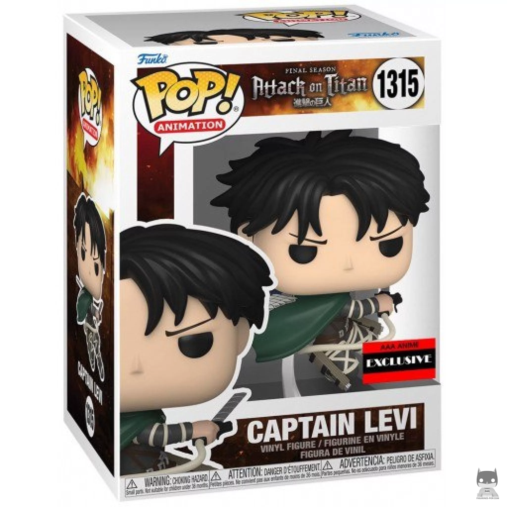 Figurine Funko POP Capitaine Levi avec boîte