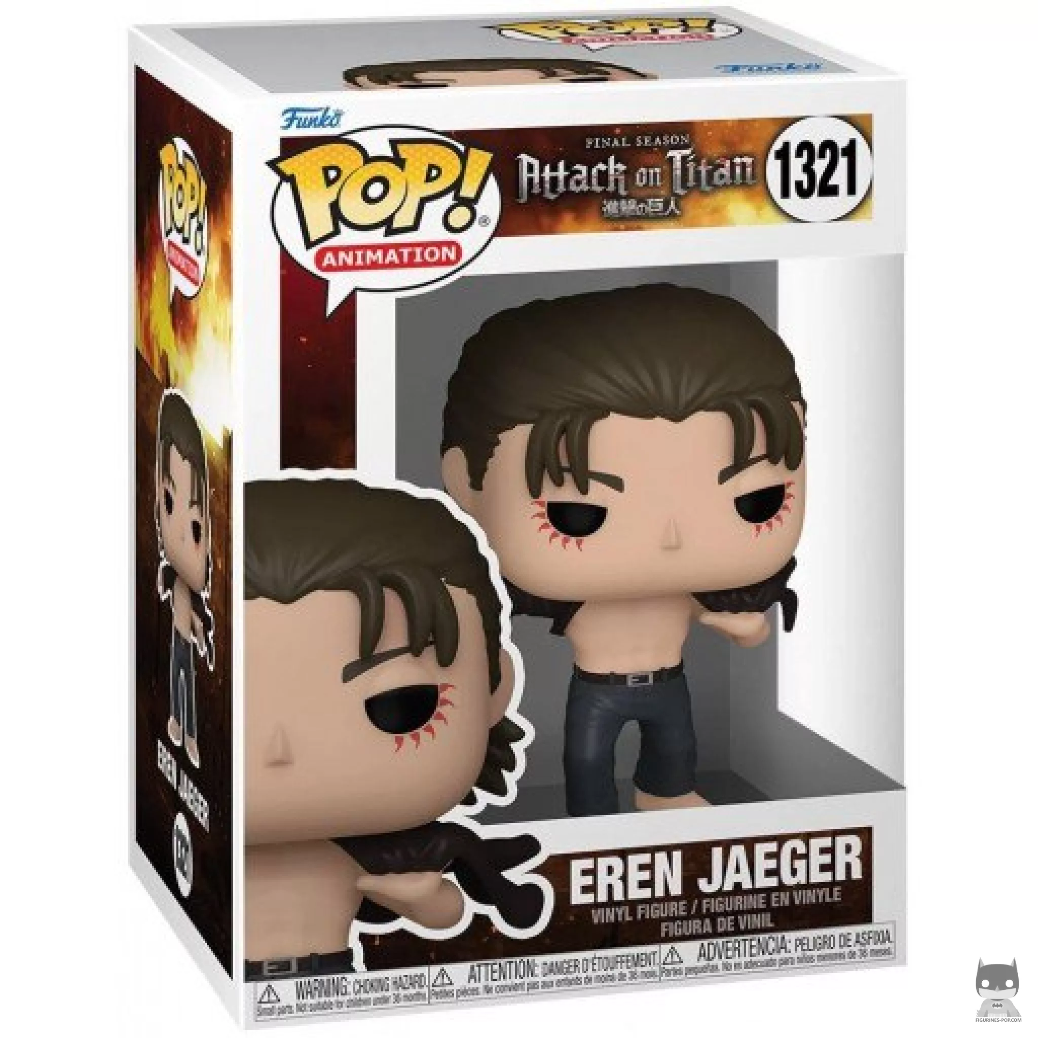 Figurine Funko POP Eren Jaeger avec boîte
