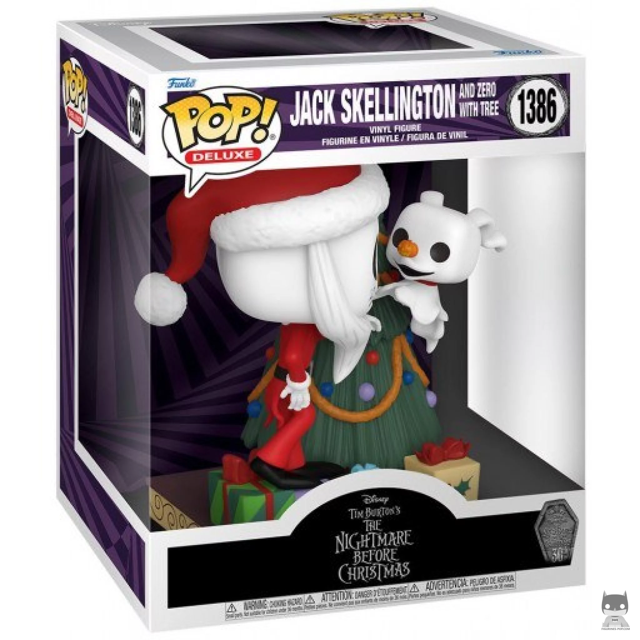 Figurine Funko POP Jack Skellington et Zero avec Sapin avec boîte