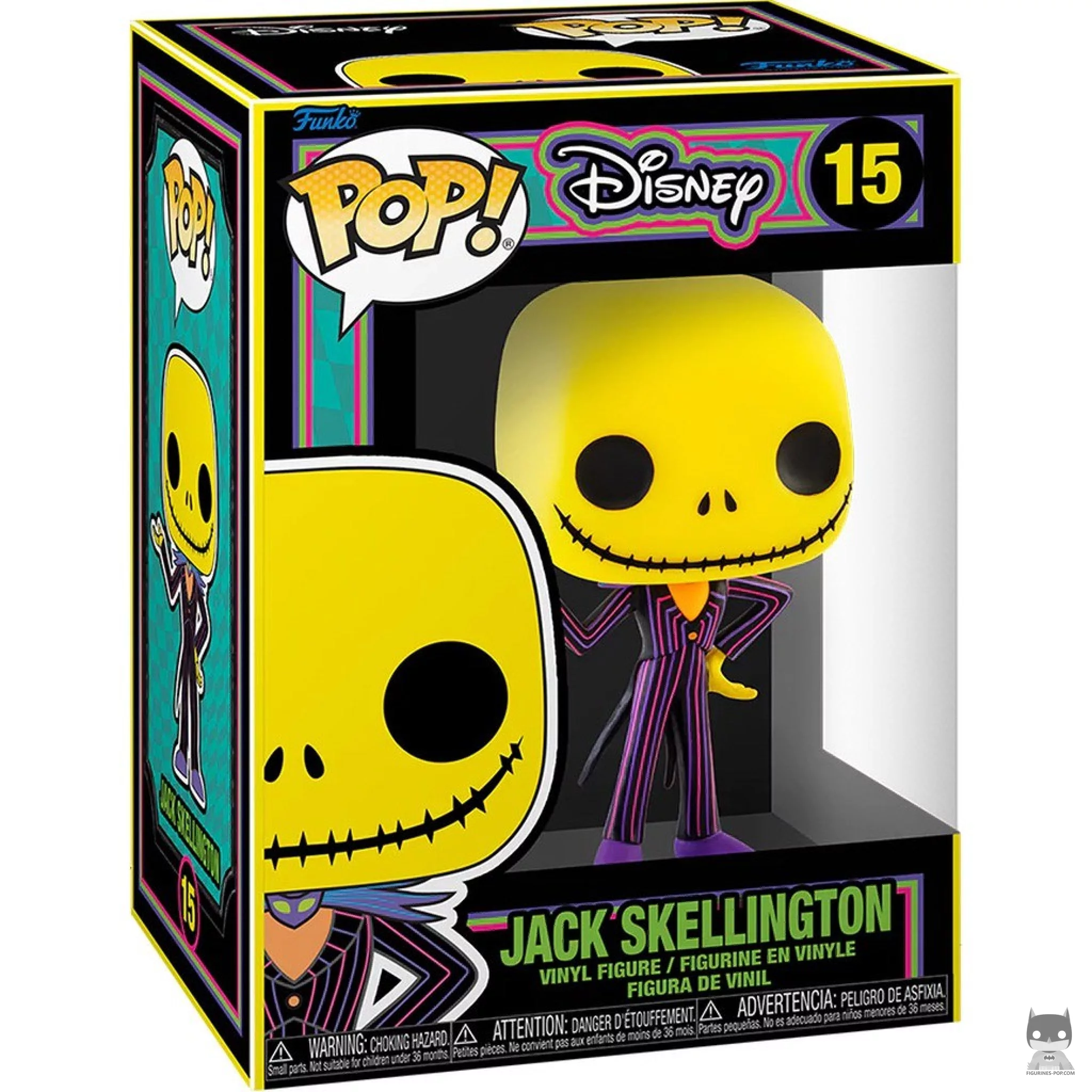 Figurine Funko POP Jack Skellington (Blacklight) avec boîte