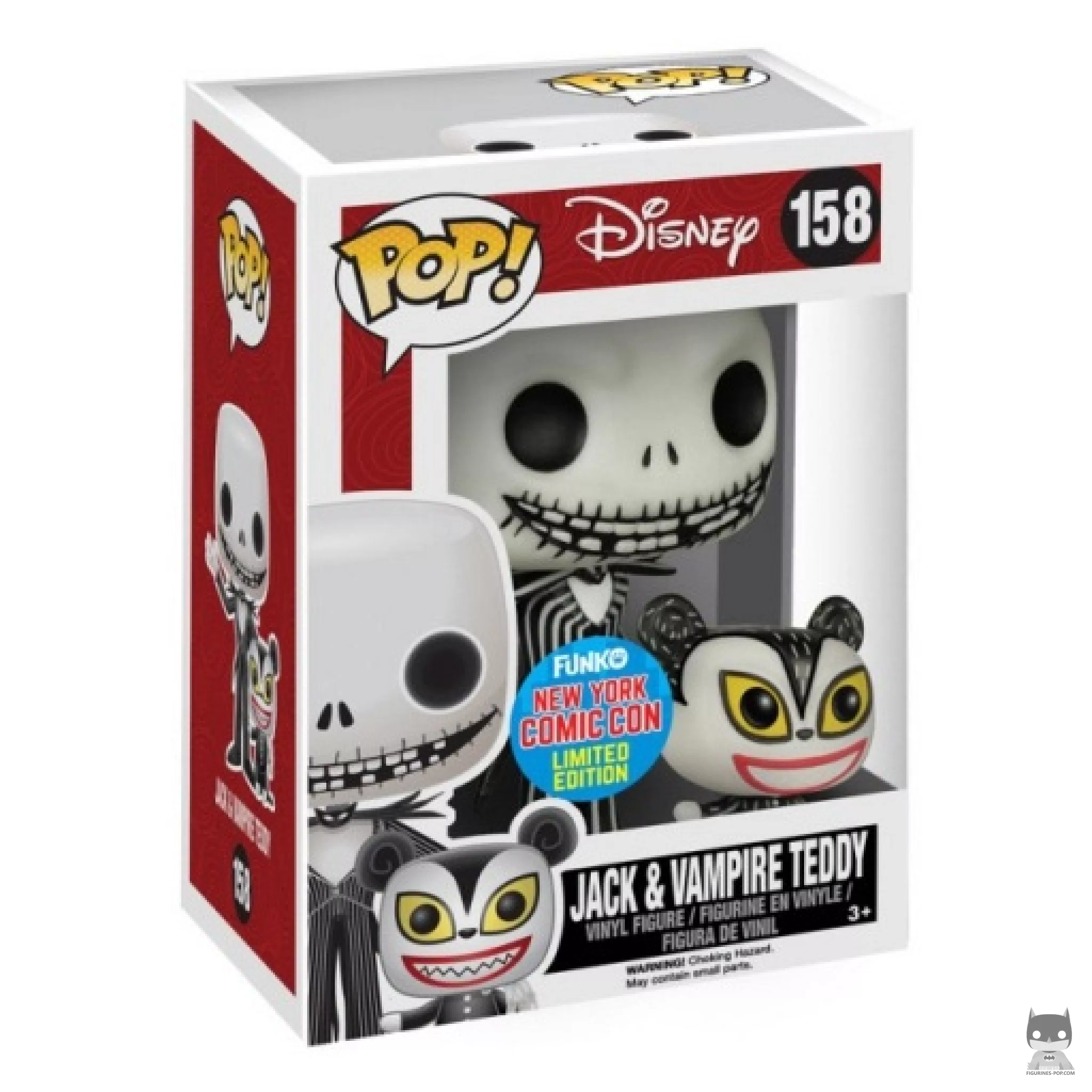 Figurine Funko POP Jack Skellington avec le Vampire Teddy avec boîte