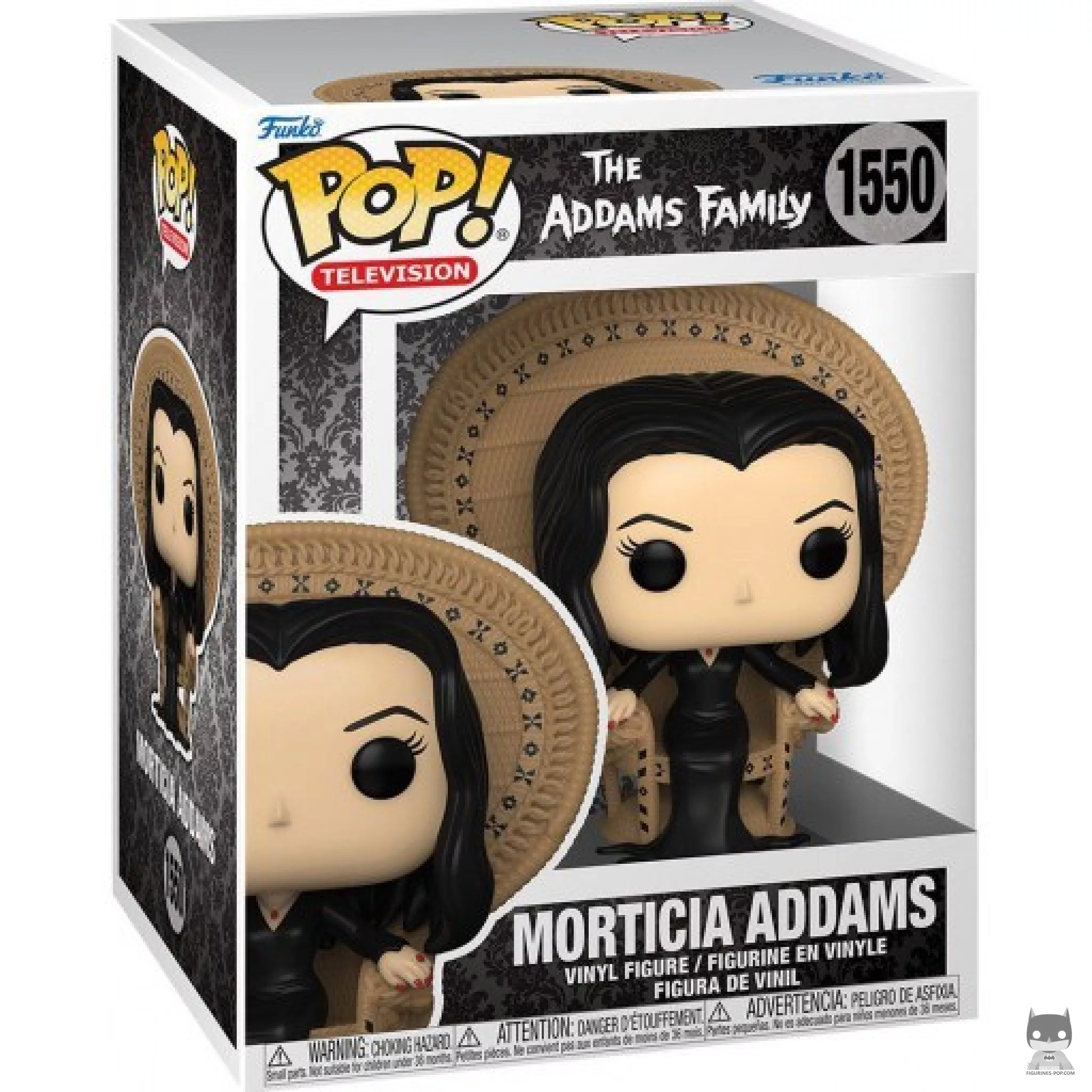 Figurine Funko POP Morticia Addams sur la Chaise avec boîte