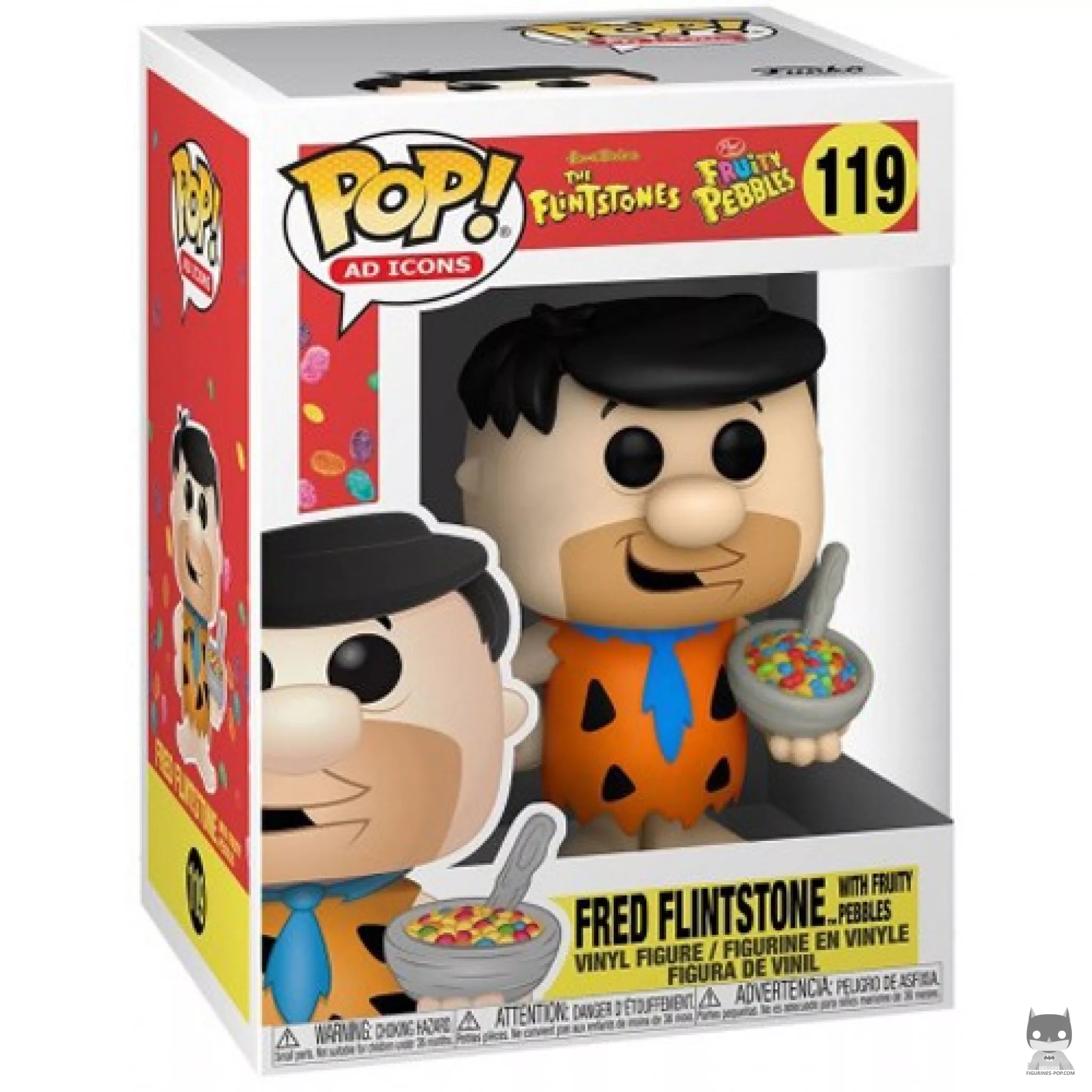 Figurine Funko POP Fred Pierrafeu avec des Fruity Pebbles avec boîte