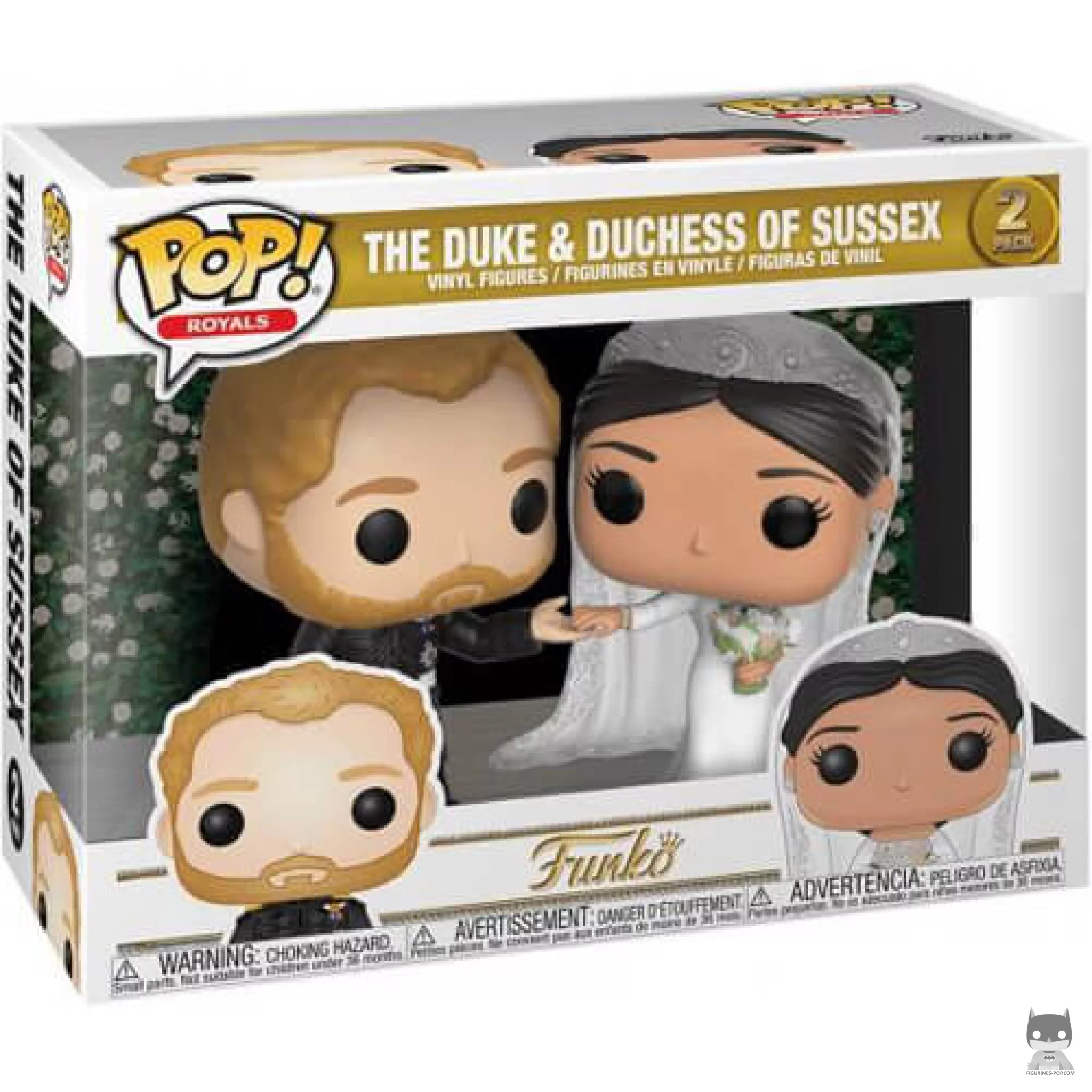 Figurine Funko POP Le Duc et la Duchesse de Sussex avec boîte