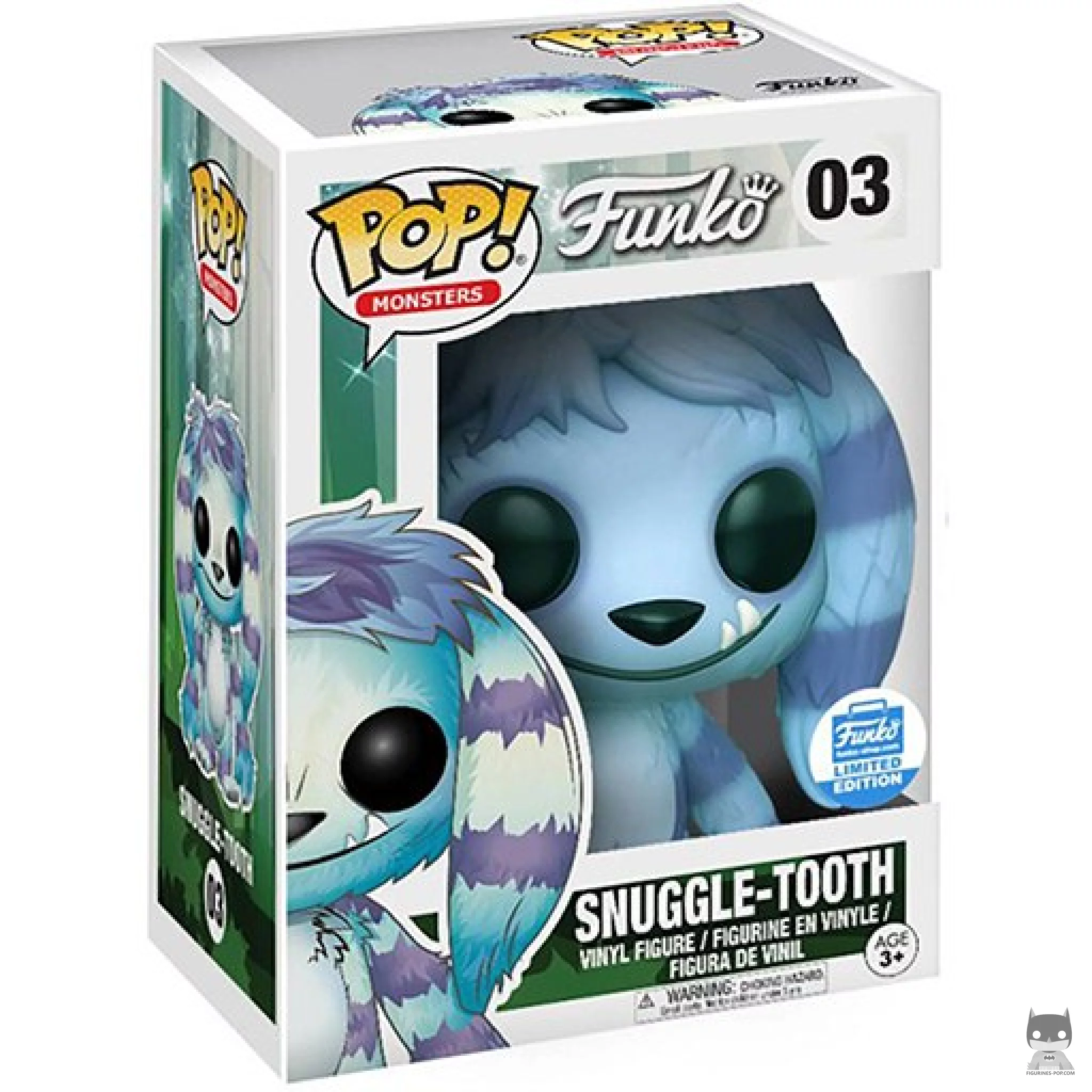 Figurine Funko POP Snuggle-Tooth (Bleu) avec boîte