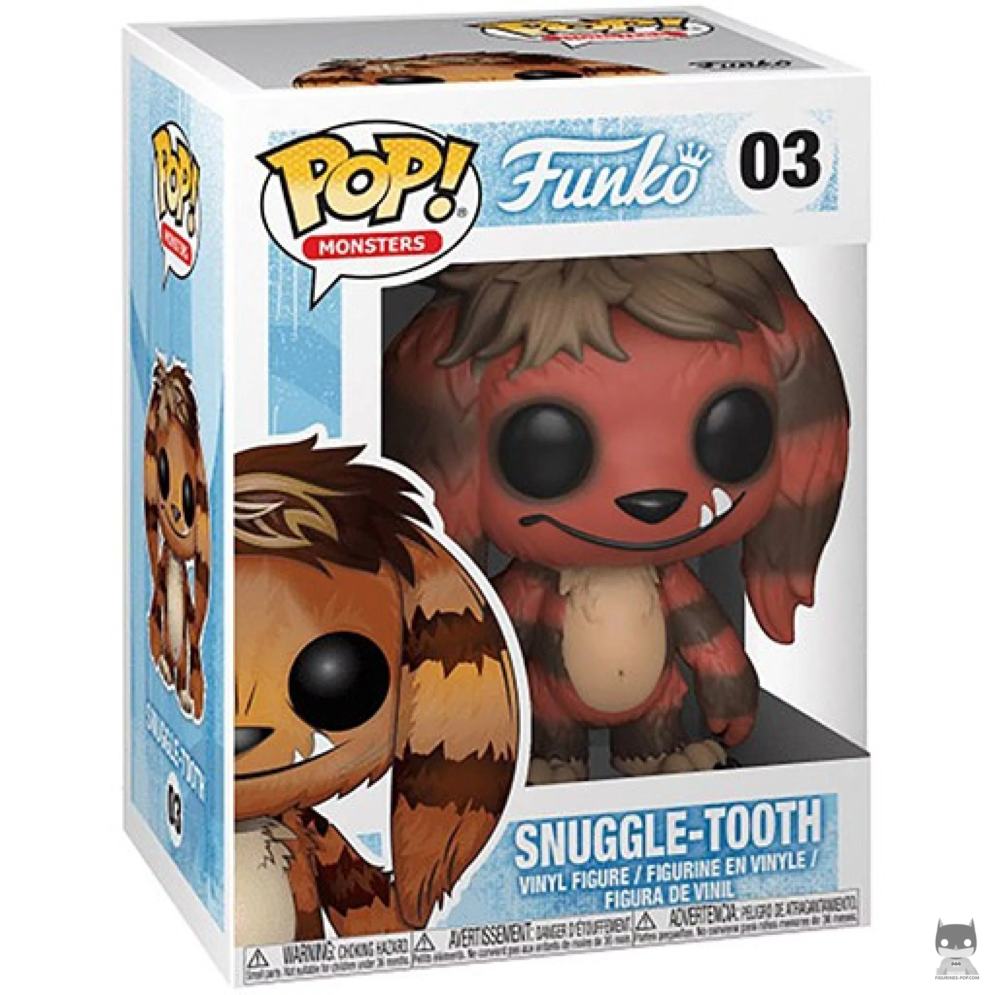 Figurine Funko POP Snuggle-Tooth (Rouge) avec boîte