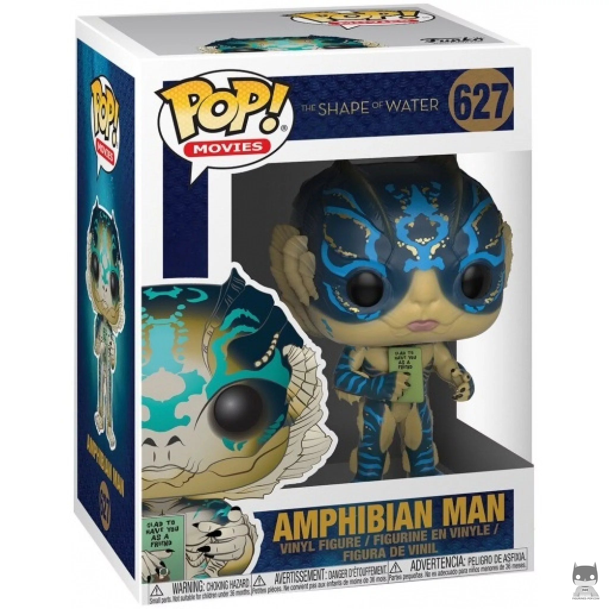 Figurine Funko POP Homme Amphibien avec Carte avec boîte
