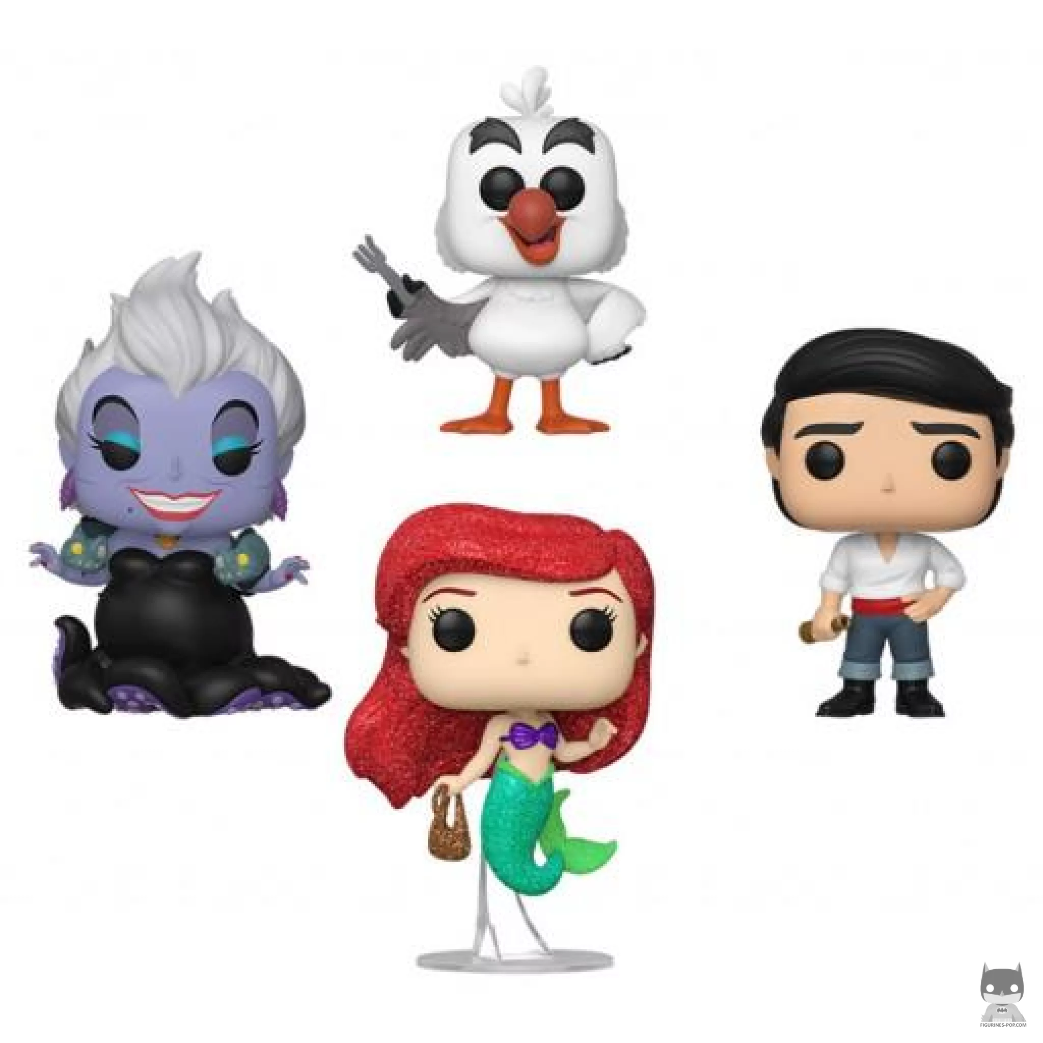 Figurine Funko POP Ariel, Prince Eric, Eurêka & Ursula (Diamond Glitter) (La Petite Sirène (Film))