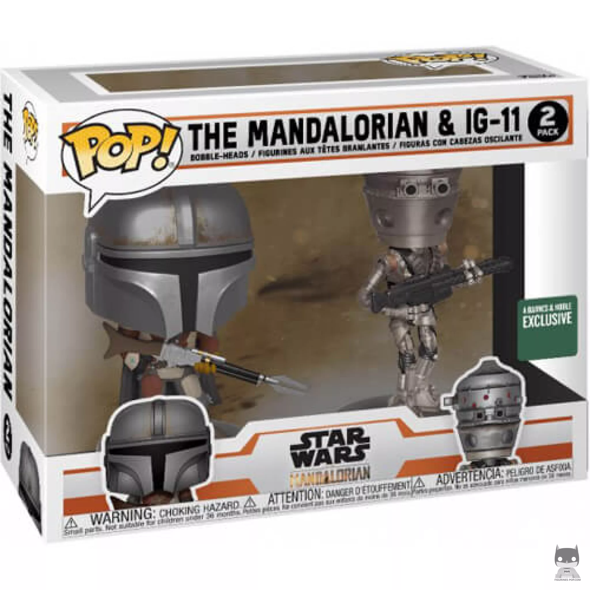 Figurine Funko POP Le Mandalorien & IG-11 (2-Pack) avec boîte