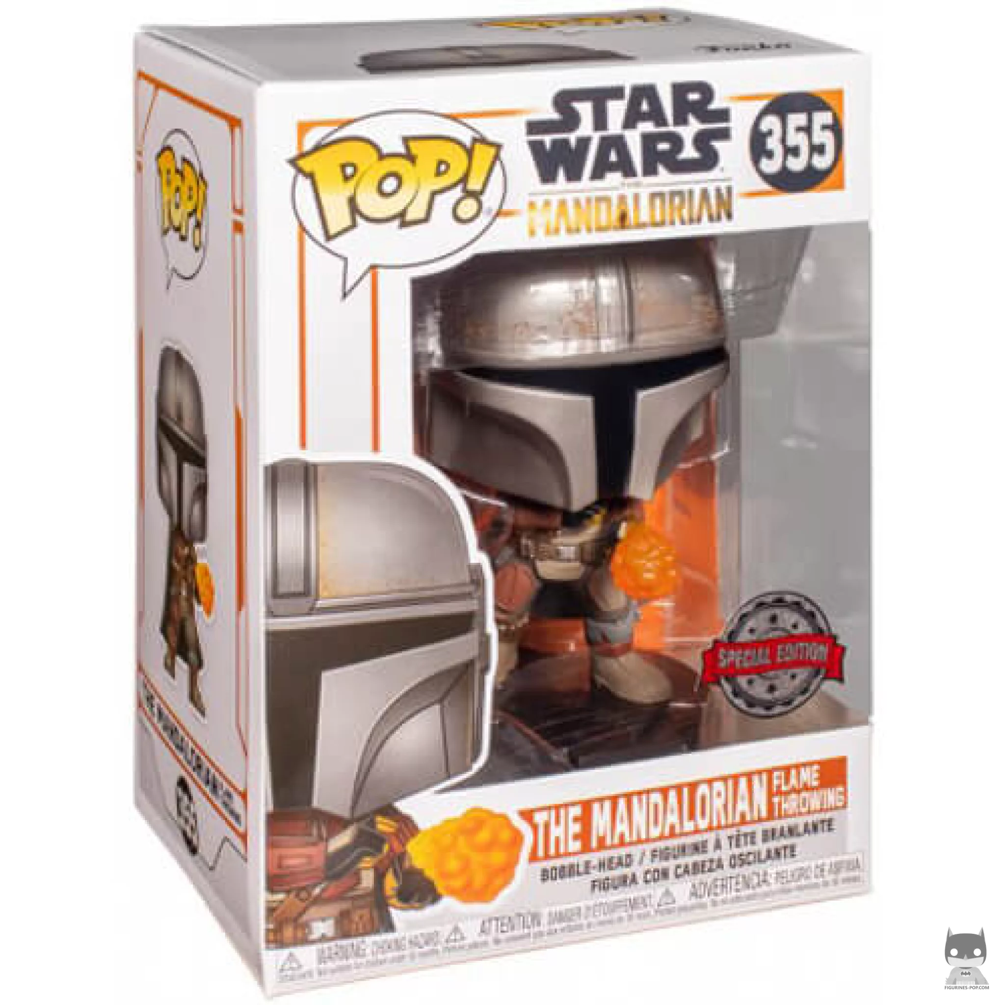 Figurine Funko POP The Mandalorian avec Lance Flammes (Metallic) avec boîte