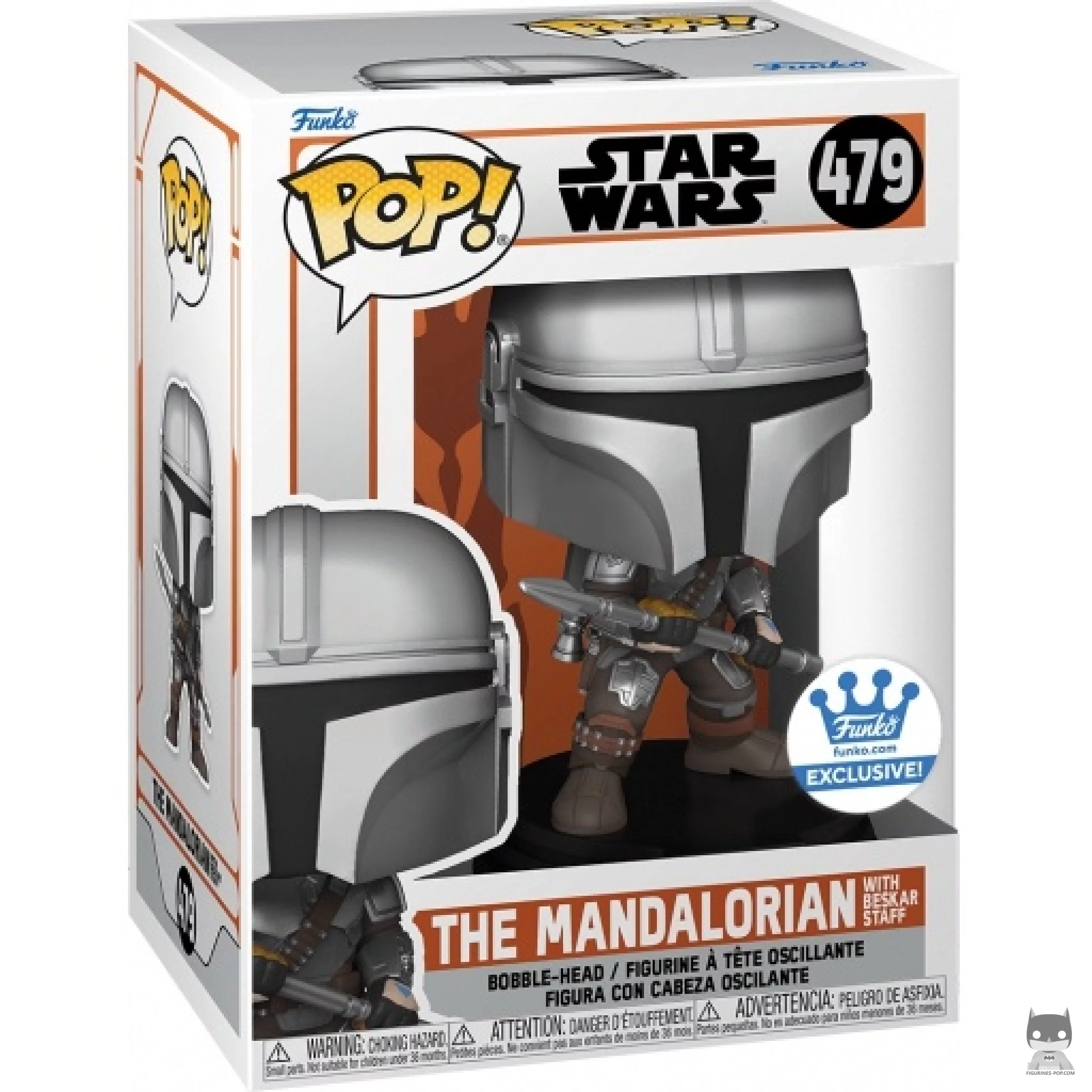 Figurine Funko POP Le Mandalorien avec Lance Beskar avec boîte